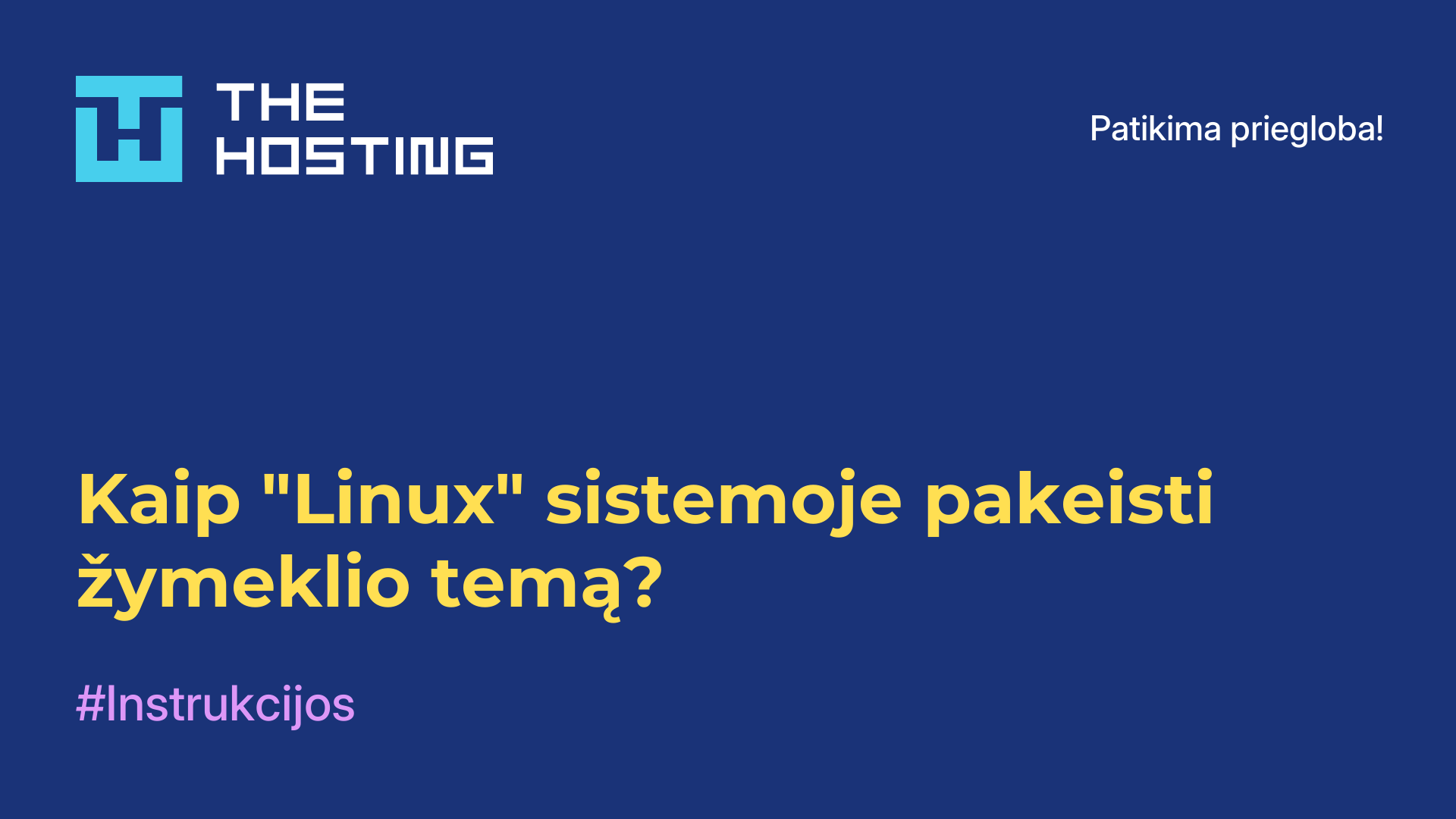 Kaip "Linux" sistemoje pakeisti žymeklio temą?