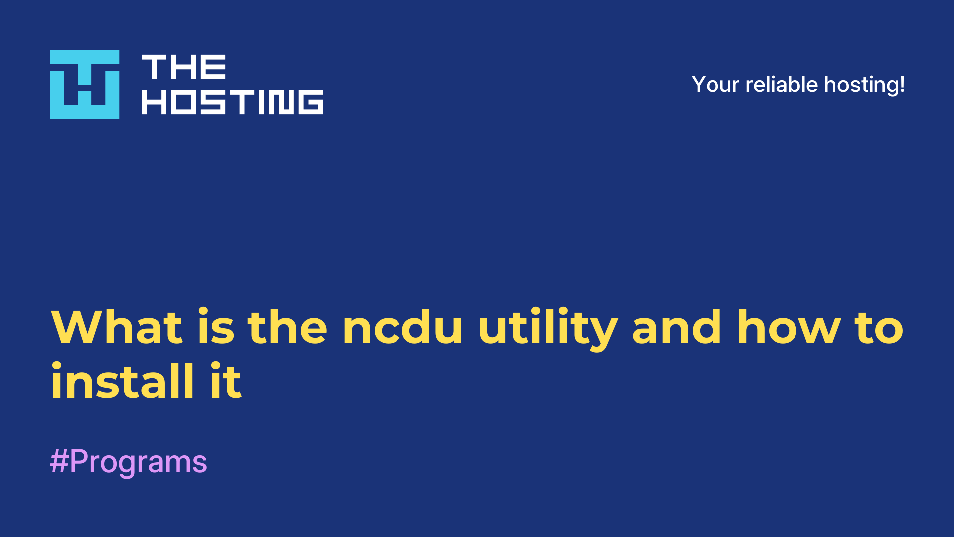 What is the ncdu utility and how to install it