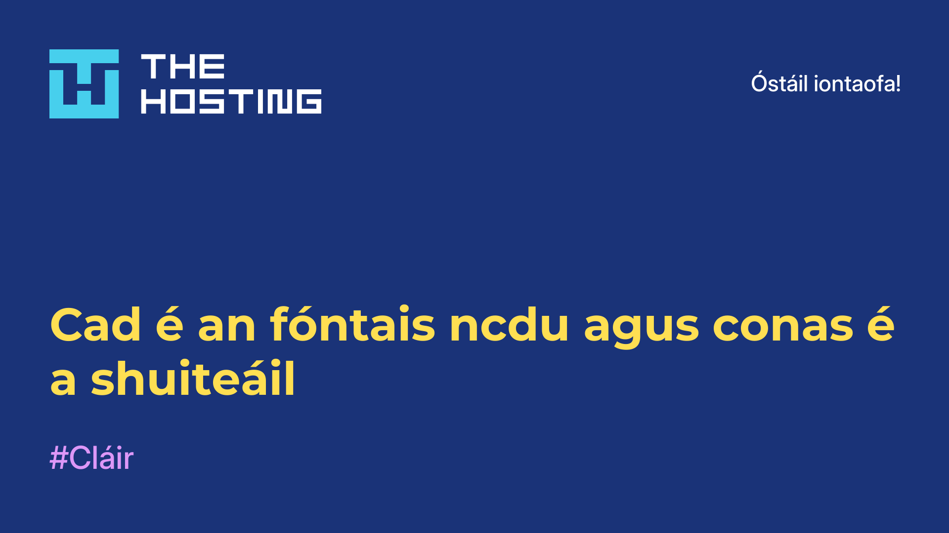 Cad é an fóntais ncdu agus conas é a shuiteáil