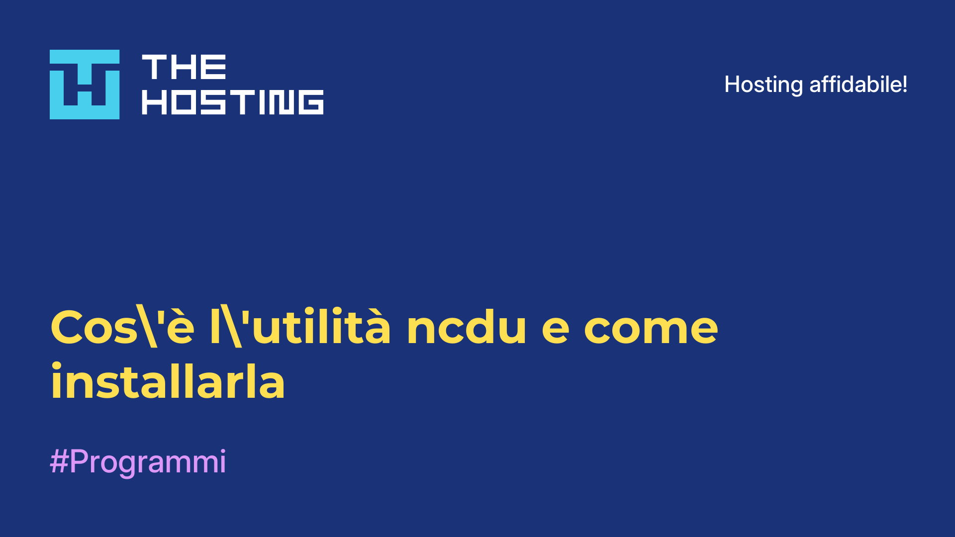 Cos'è l'utilità ncdu e come installarla