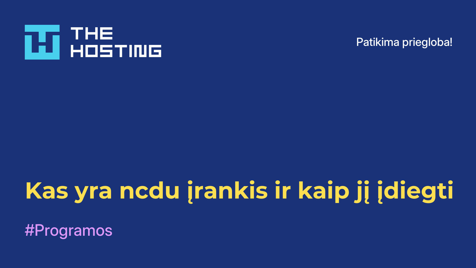 Kas yra ncdu įrankis ir kaip jį įdiegti