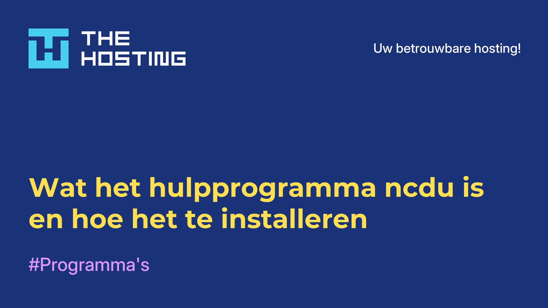 Wat het hulpprogramma ncdu is en hoe het te installeren