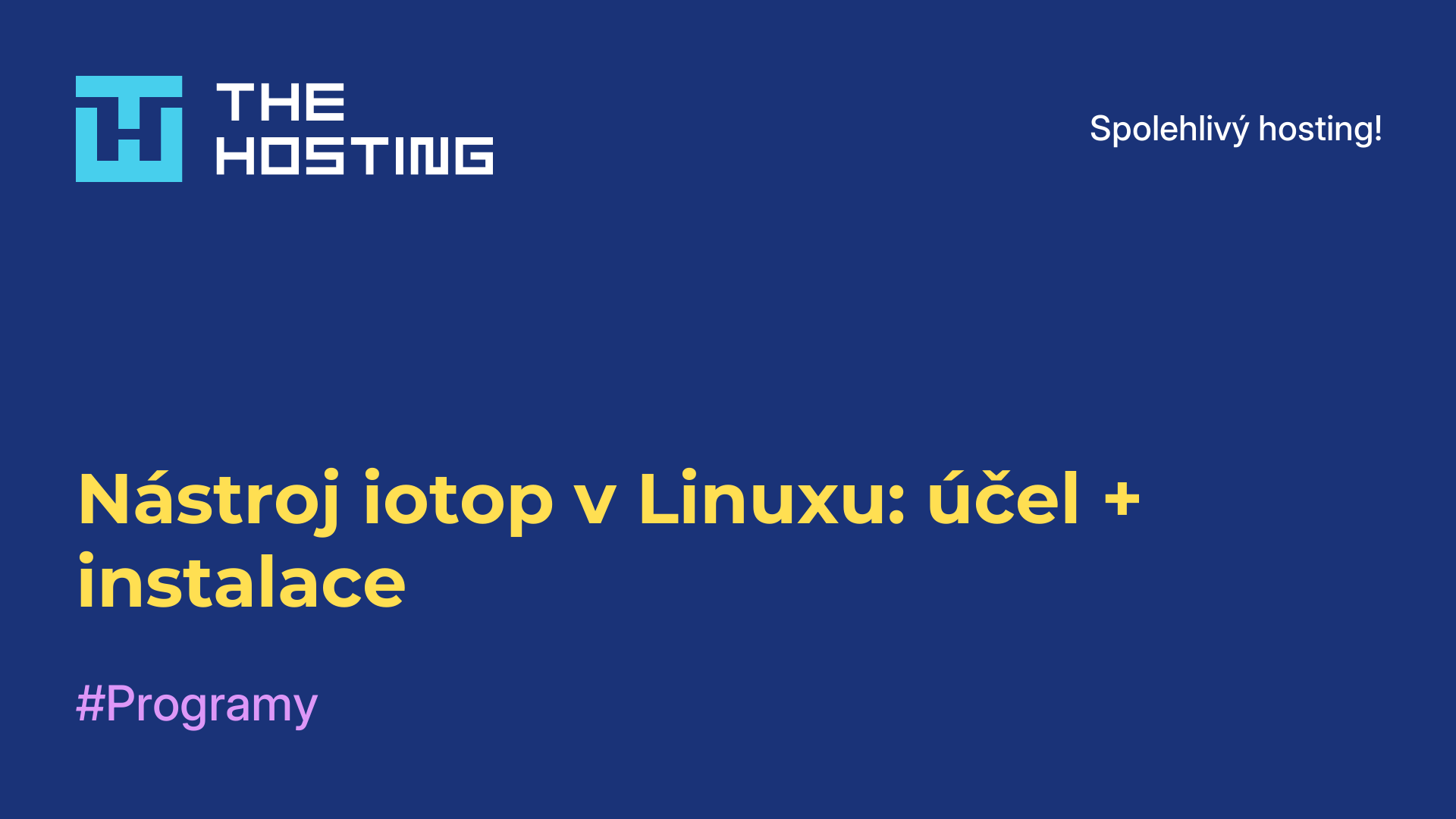 Nástroj iotop v Linuxu: účel + instalace