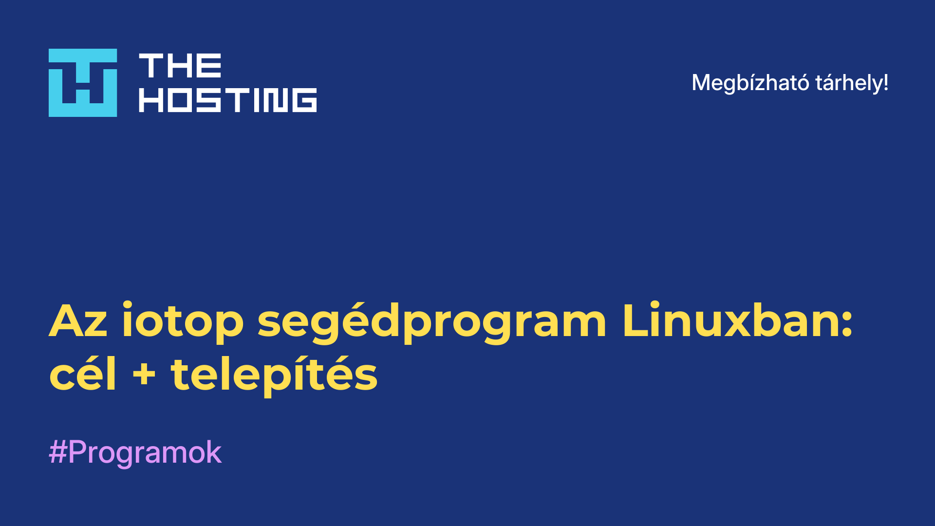 Az iotop segédprogram Linuxban: cél + telepítés