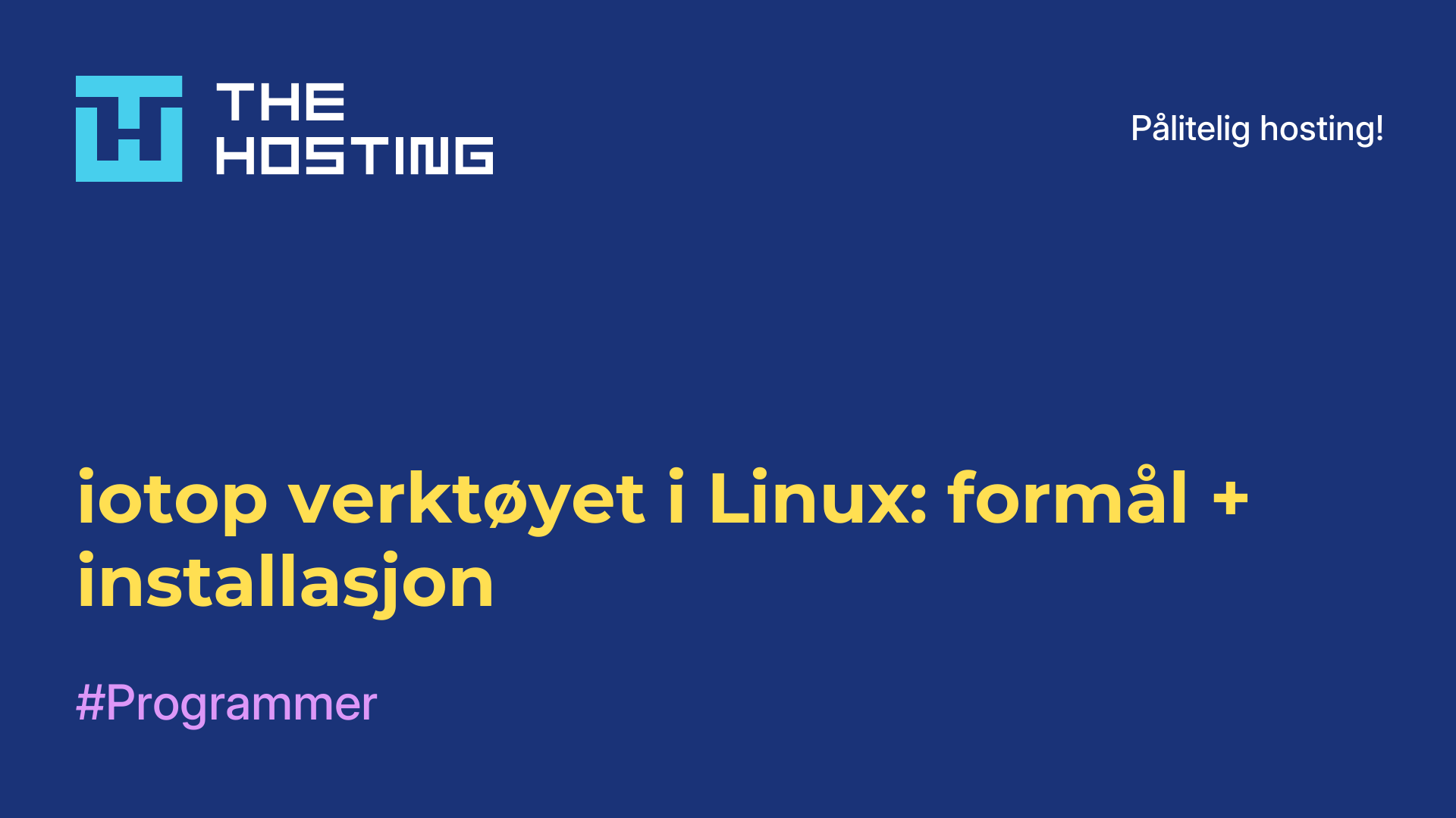 iotop-verktøyet i Linux: formål + installasjon