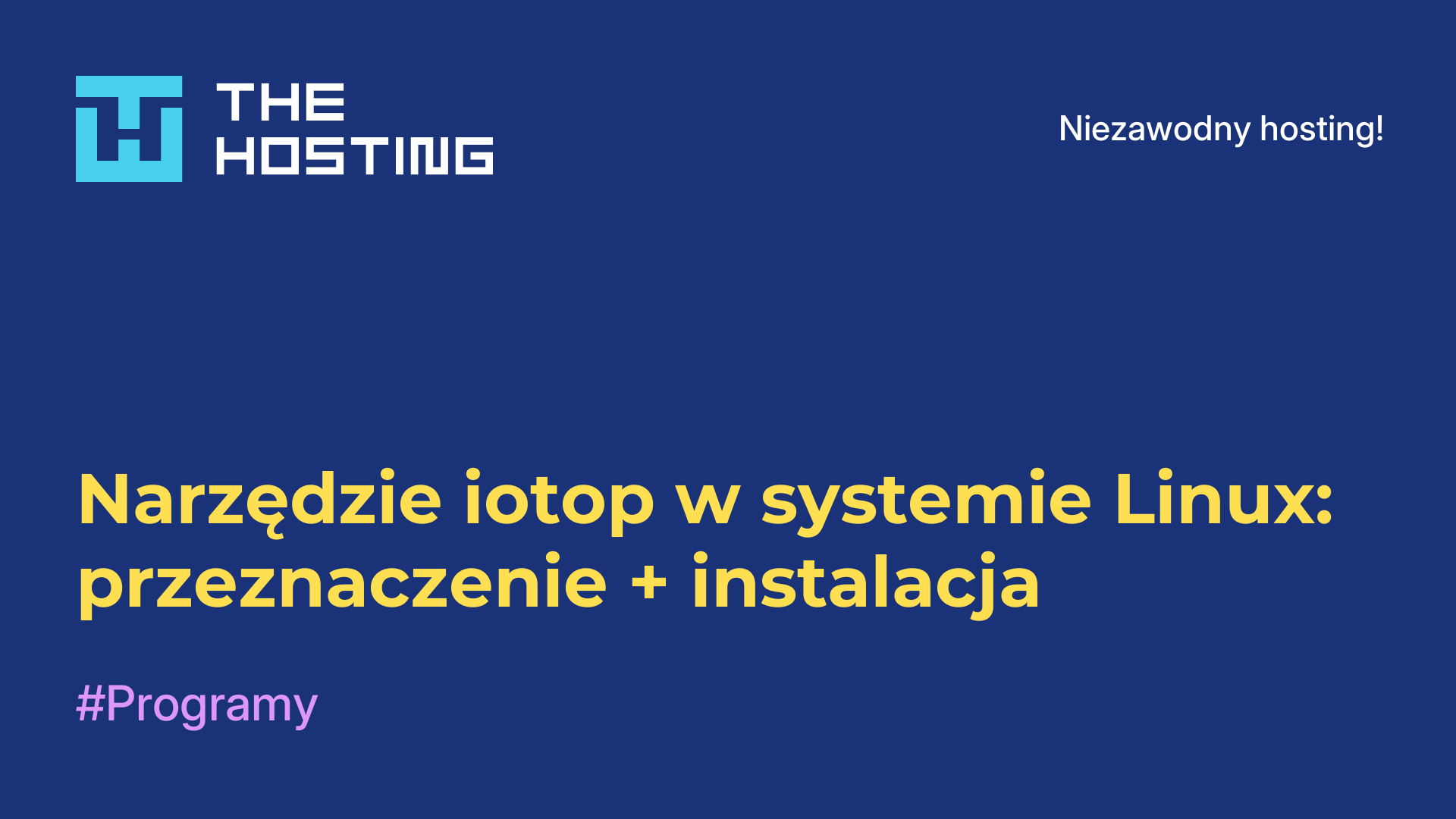 Narzędzie iotop w systemie Linux: przeznaczenie + instalacja