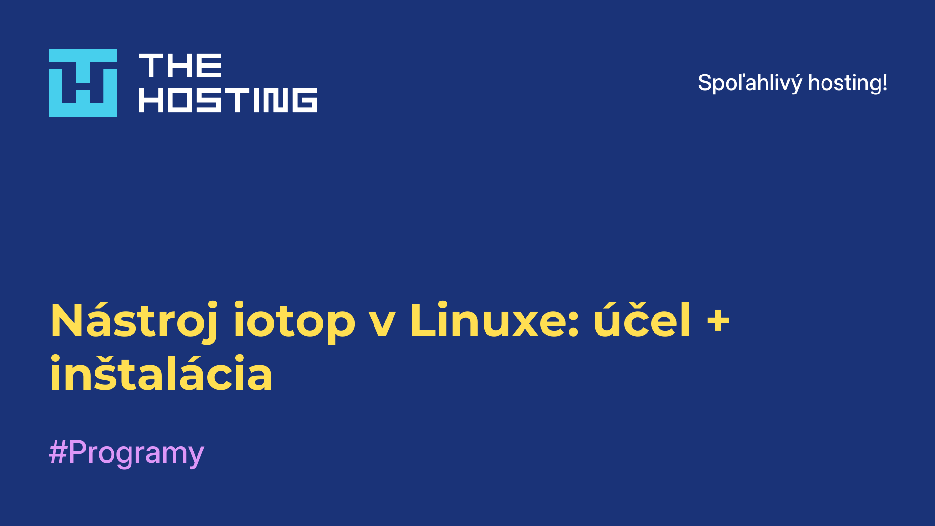 Nástroj iotop v Linuxe: účel + inštalácia