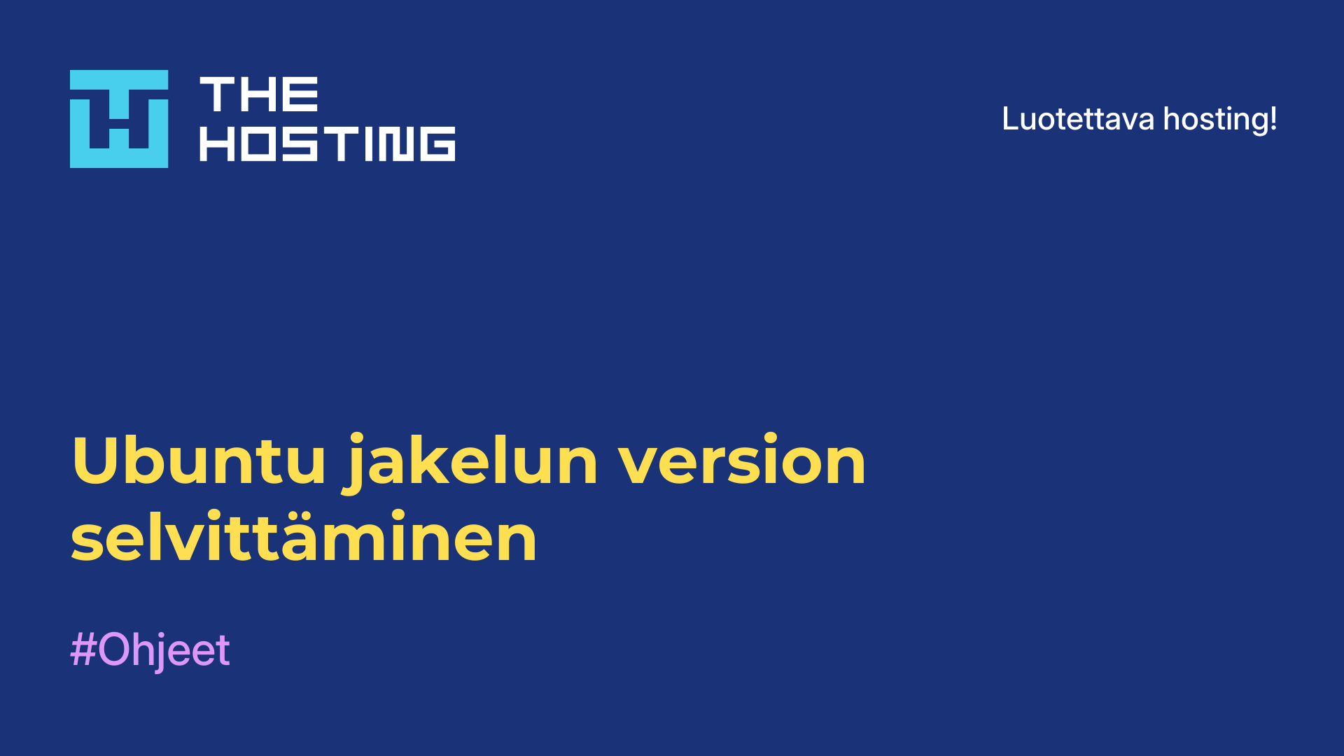 Ubuntu-jakelun version selvittäminen