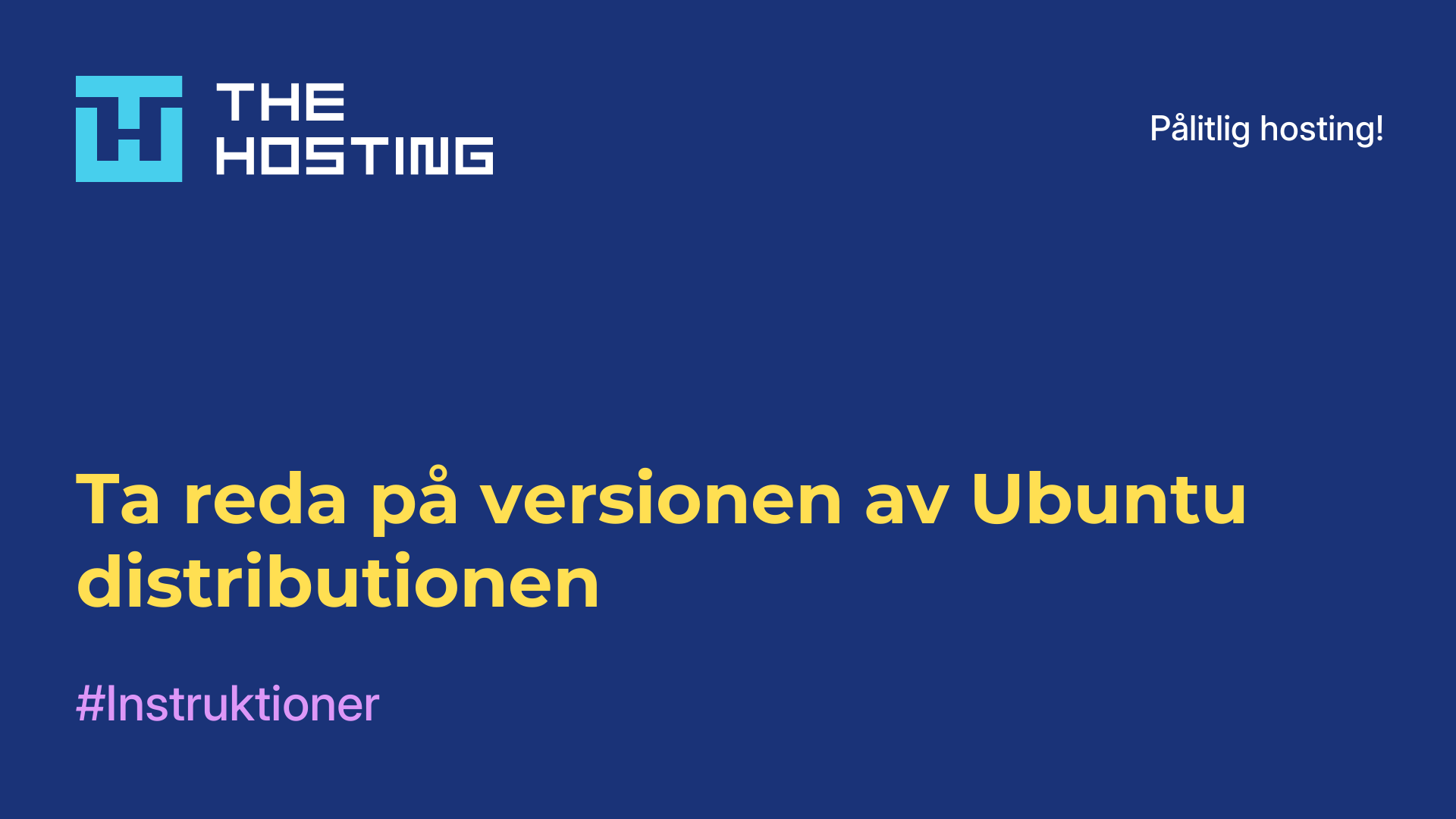 Ta reda på versionen av Ubuntu-distributionen