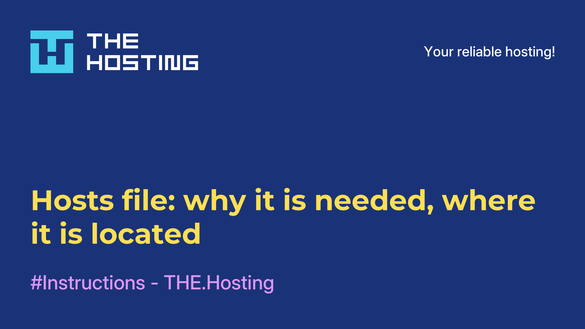 Hosts file: why it is needed, where it is located