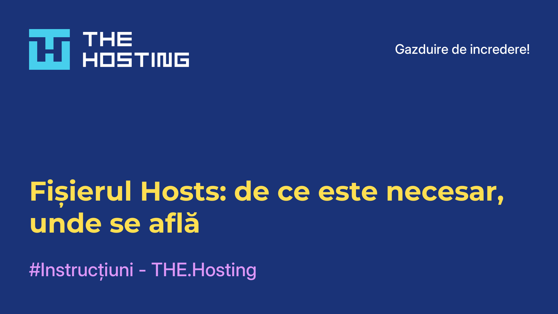 Fișierul Hosts: de ce este necesar, unde se află