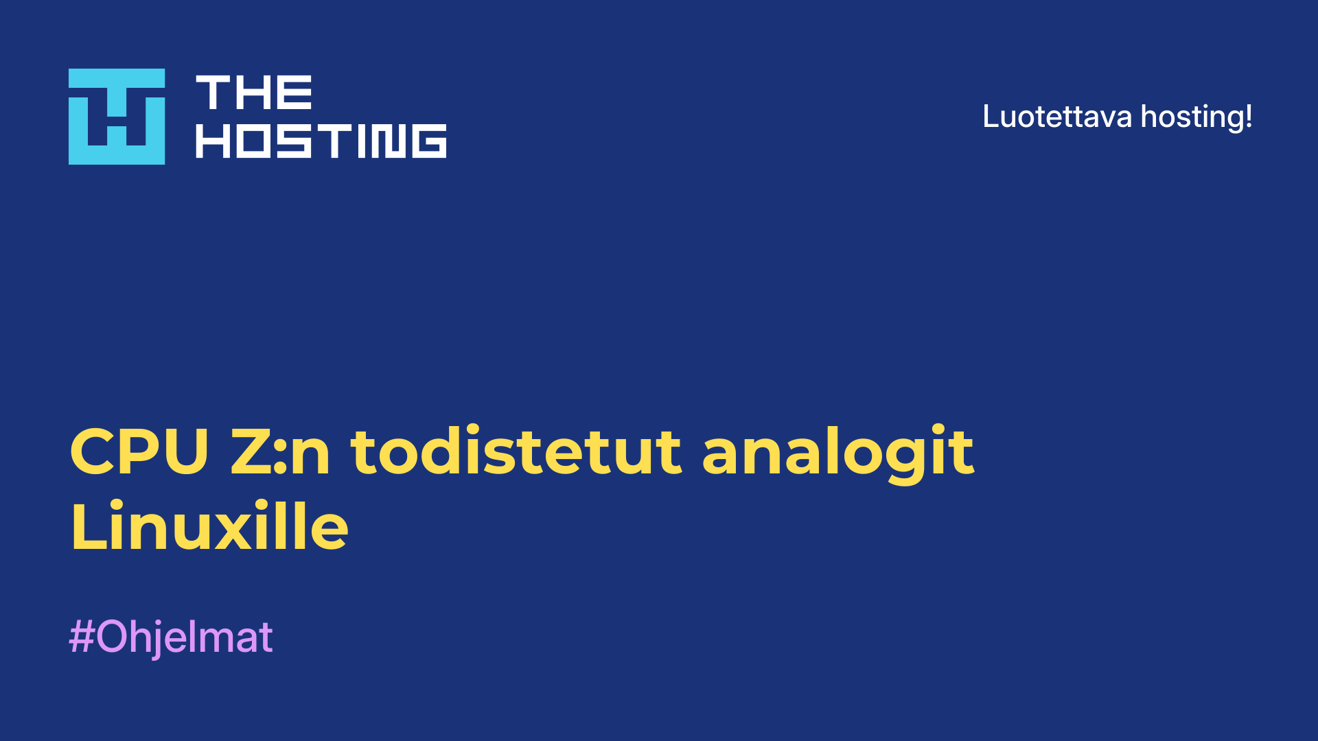 CPU-Z:n todistetut analogit Linuxille