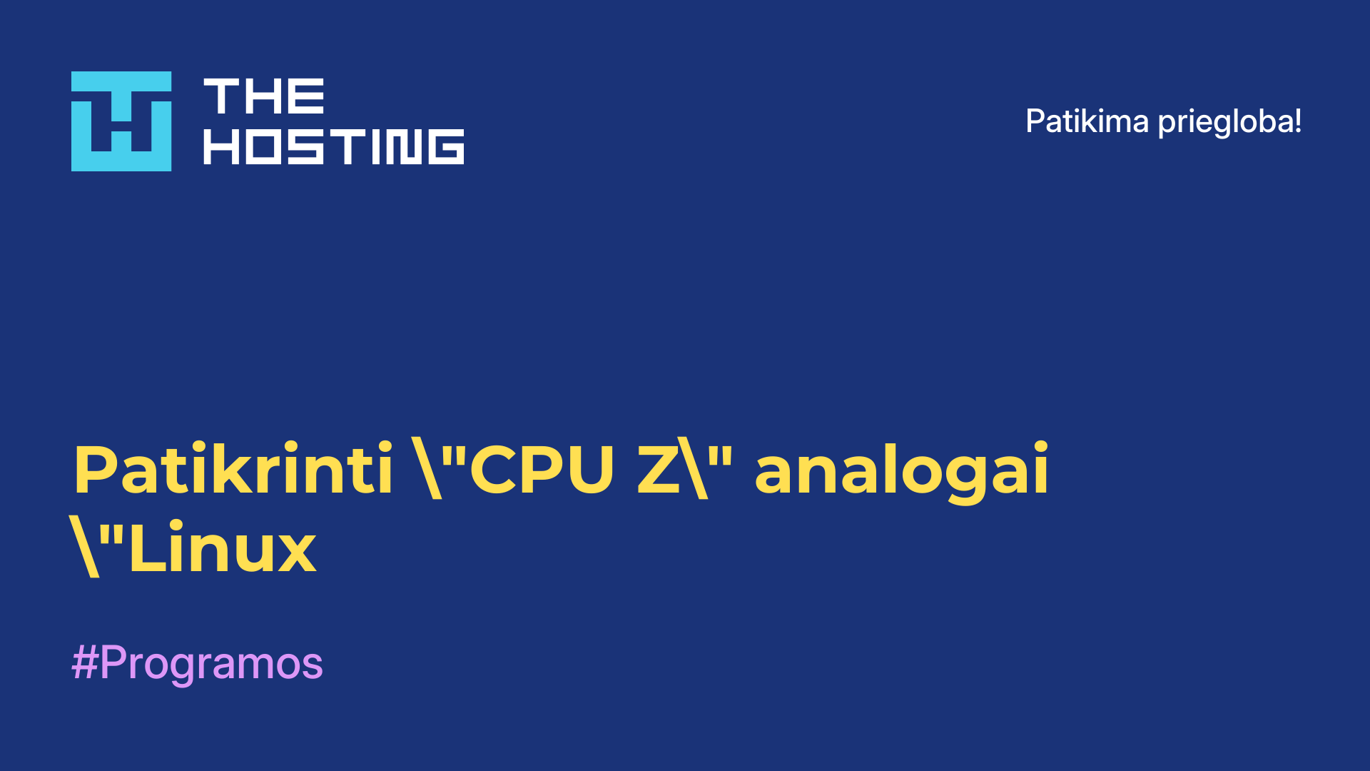 Patikrinti "CPU-Z" analogai "Linux