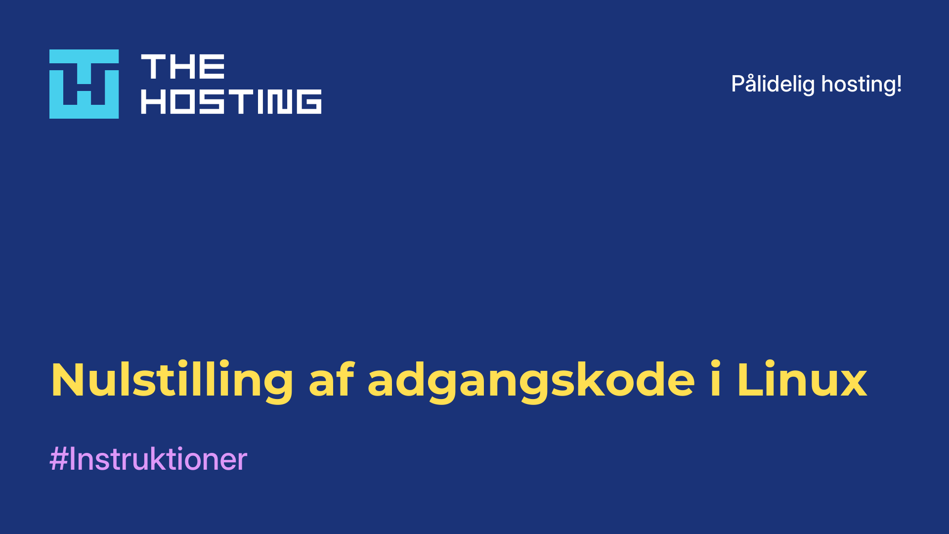 Nulstilling af adgangskode i Linux