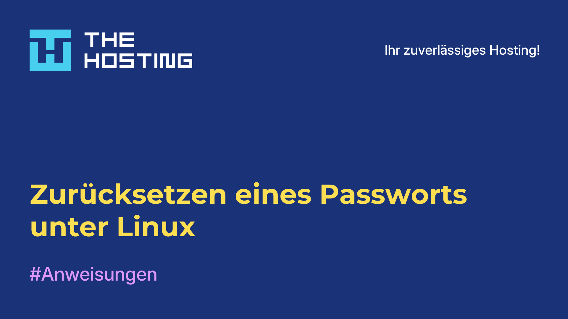 Zurücksetzen eines Passworts unter Linux