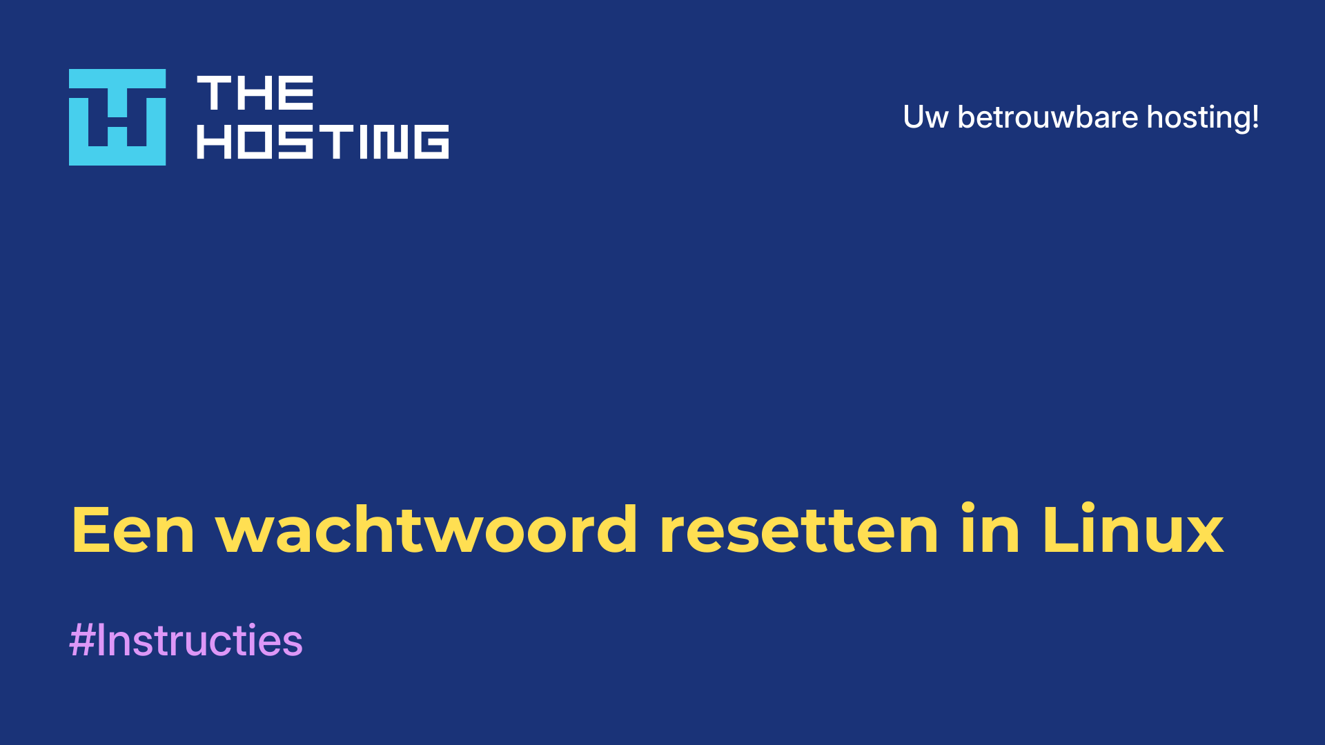 Een wachtwoord resetten in Linux