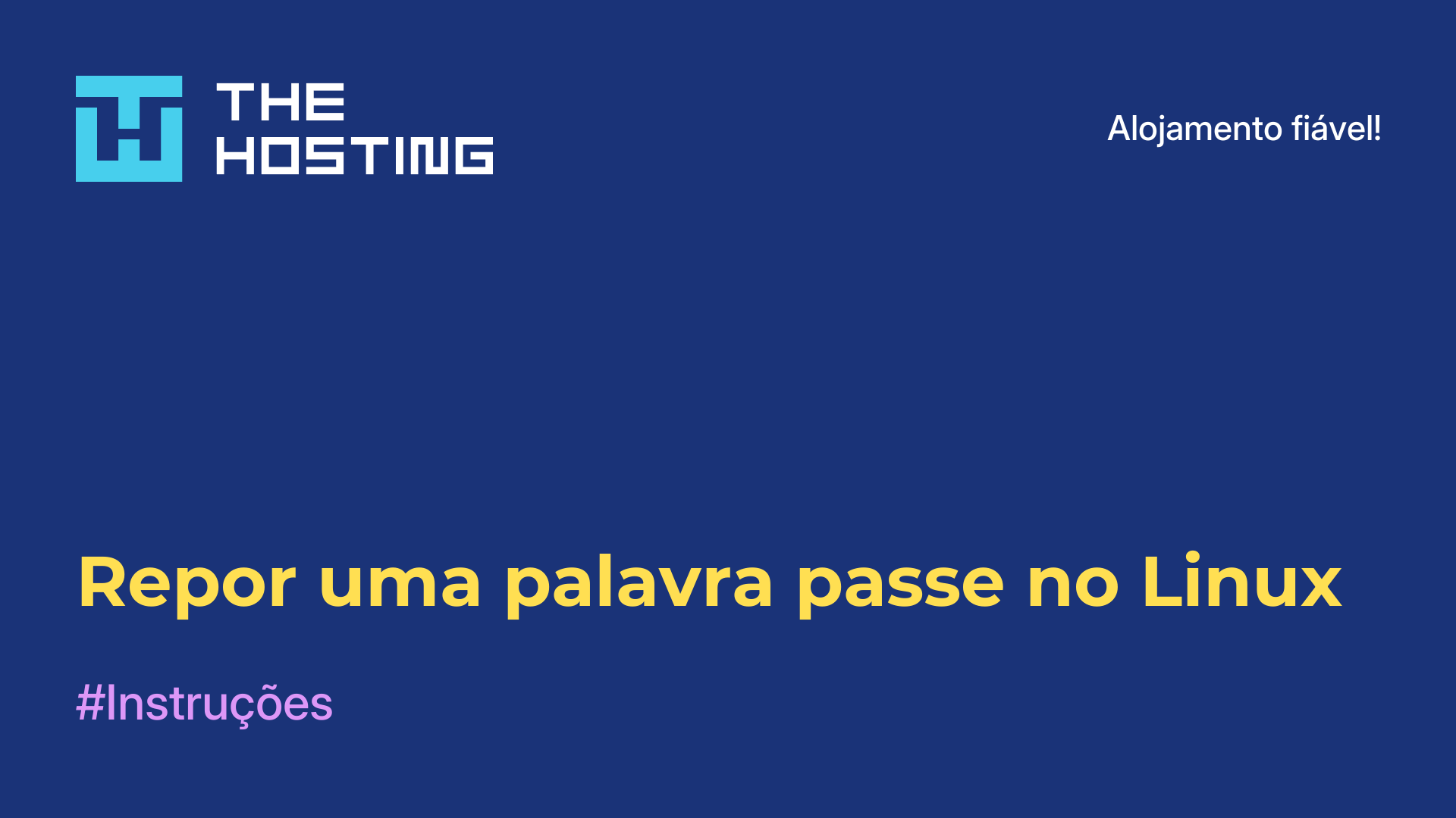 Repor uma palavra-passe no Linux