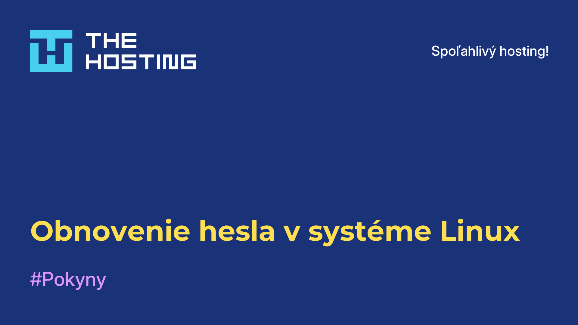 Obnovenie hesla v systéme Linux