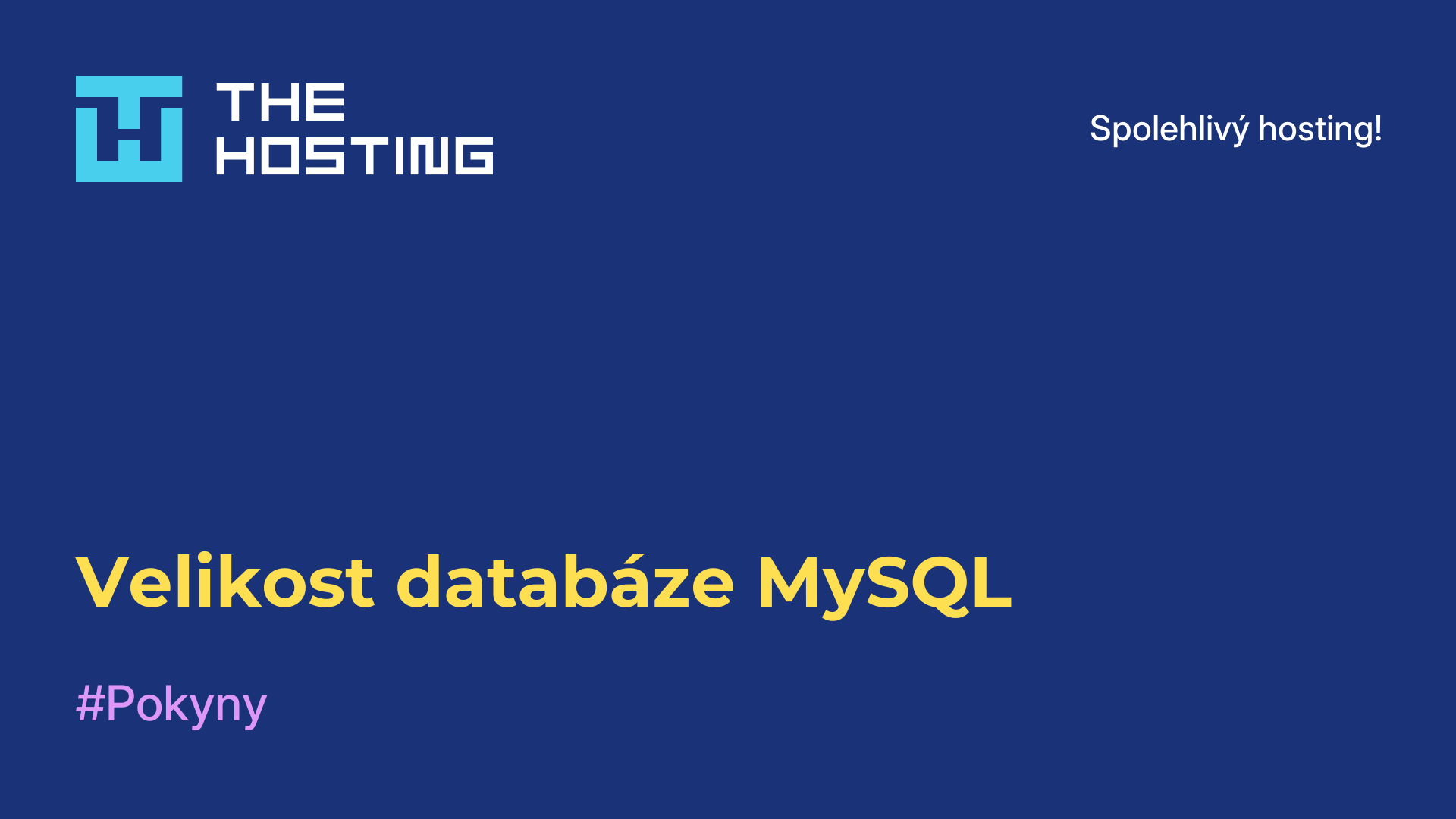 Velikost databáze MySQL