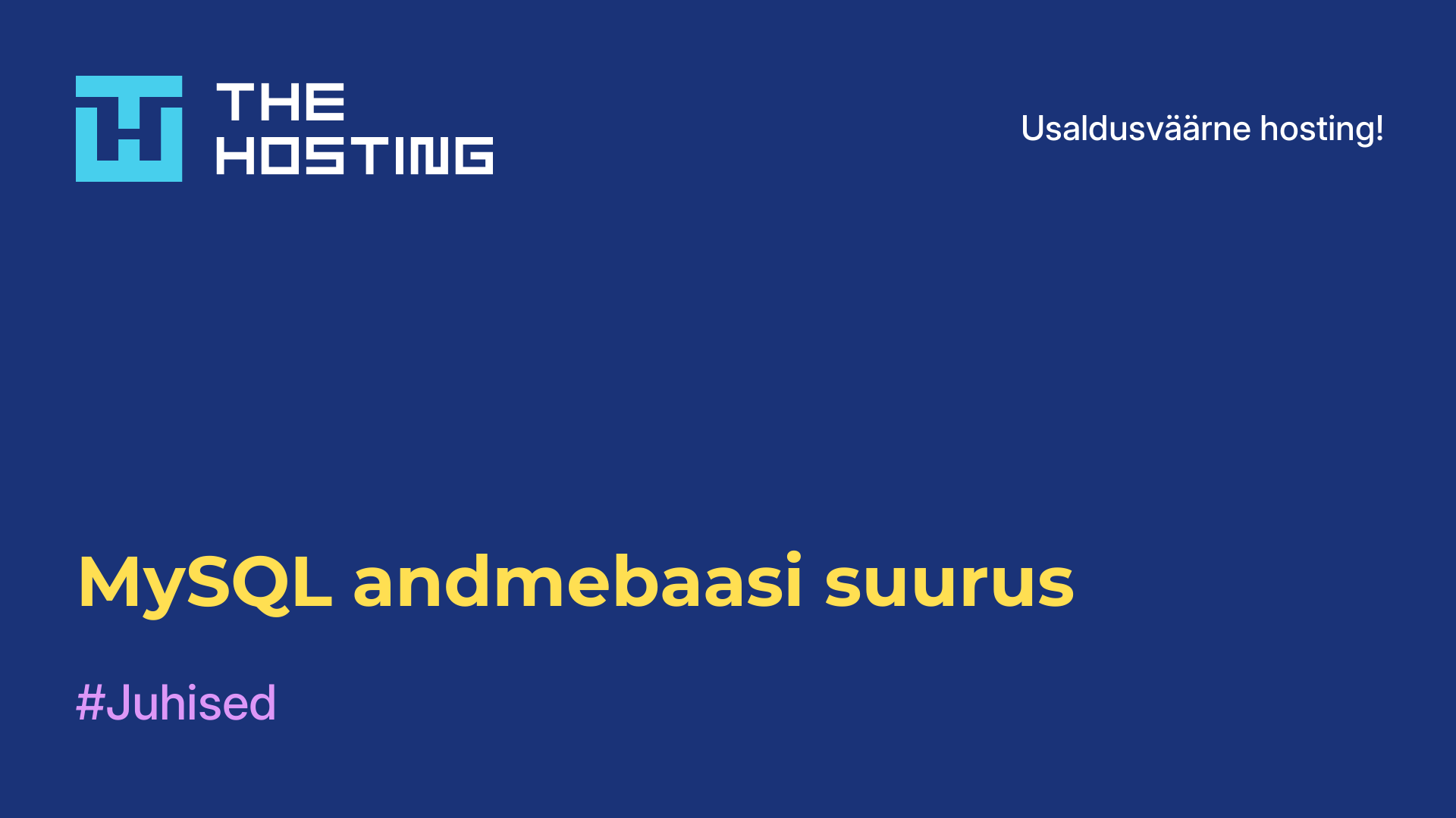 MySQL andmebaasi suurus