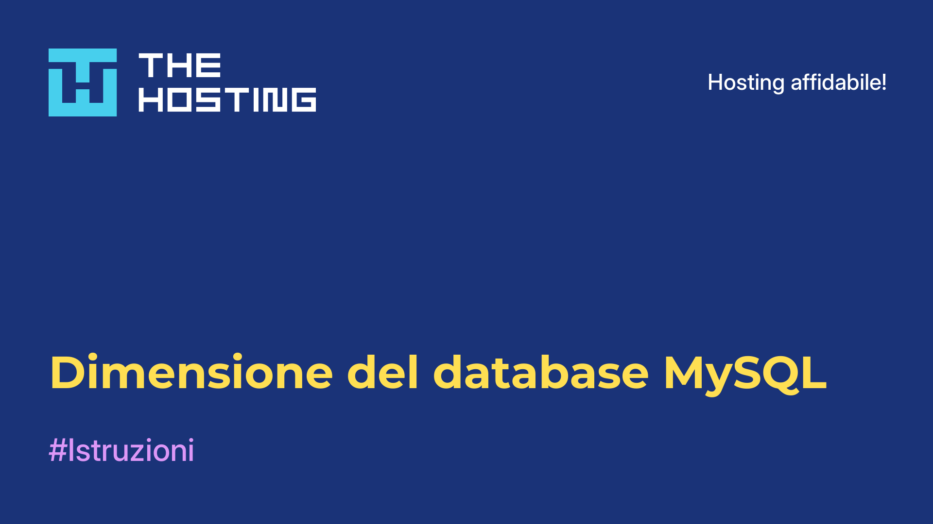Dimensione del database MySQL