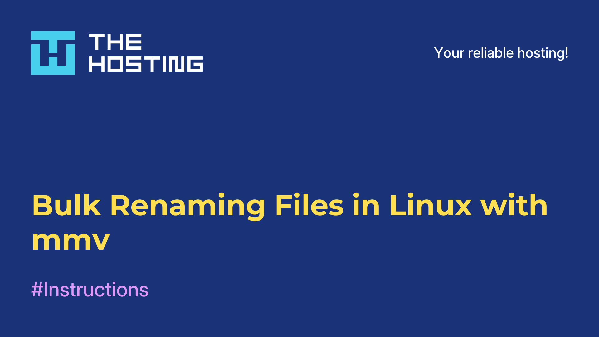 Bulk Renaming Files in Linux with mmv