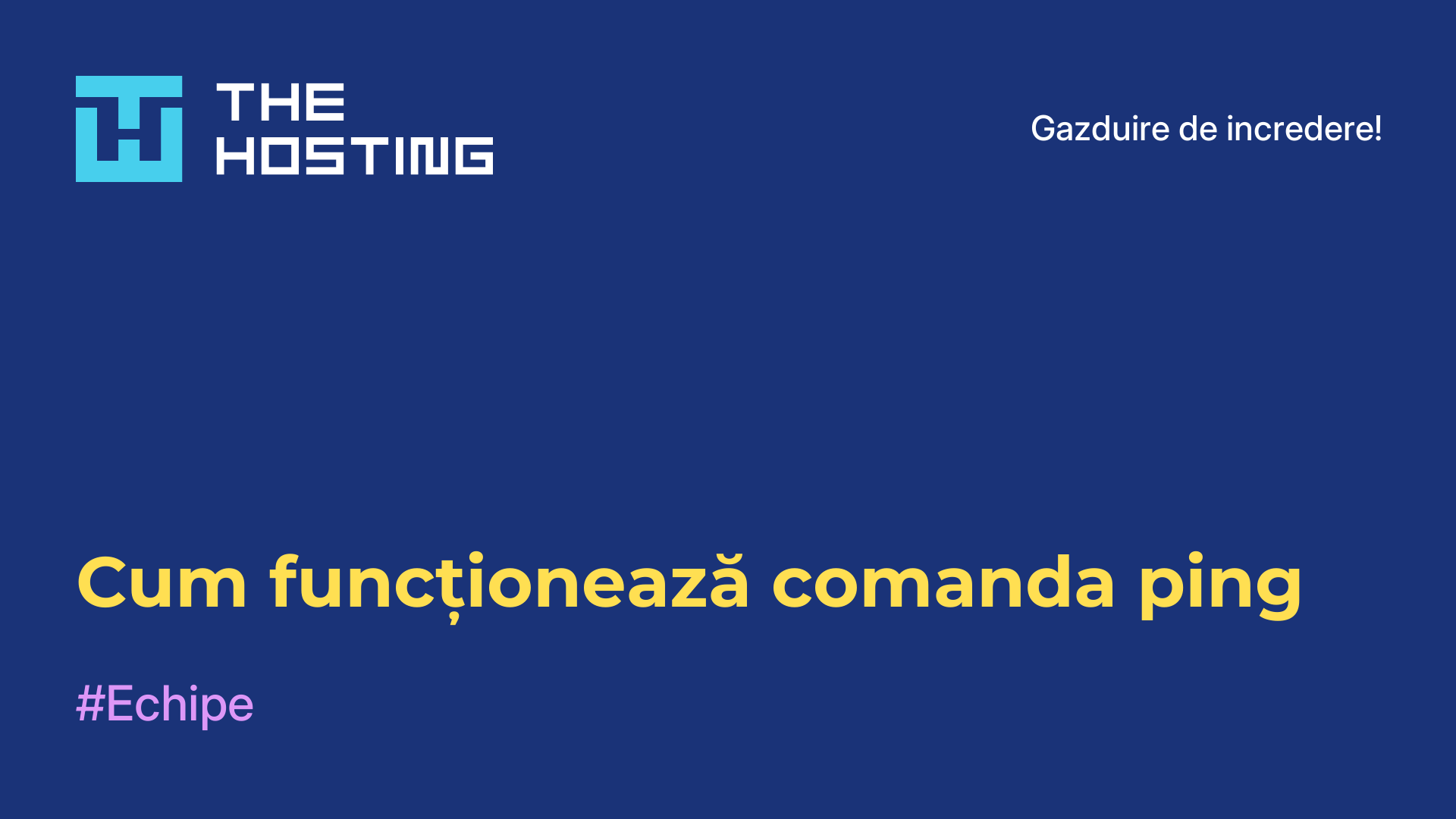 Cum funcționează comanda ping