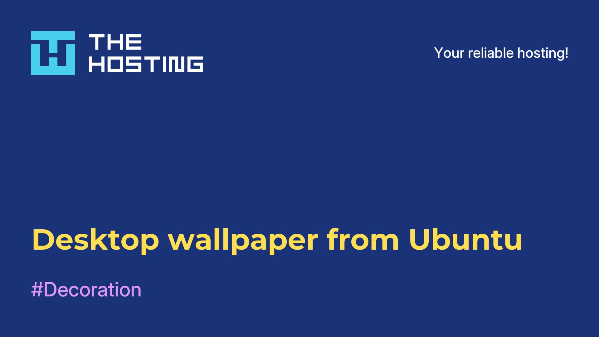 Desktop wallpaper from Ubuntu