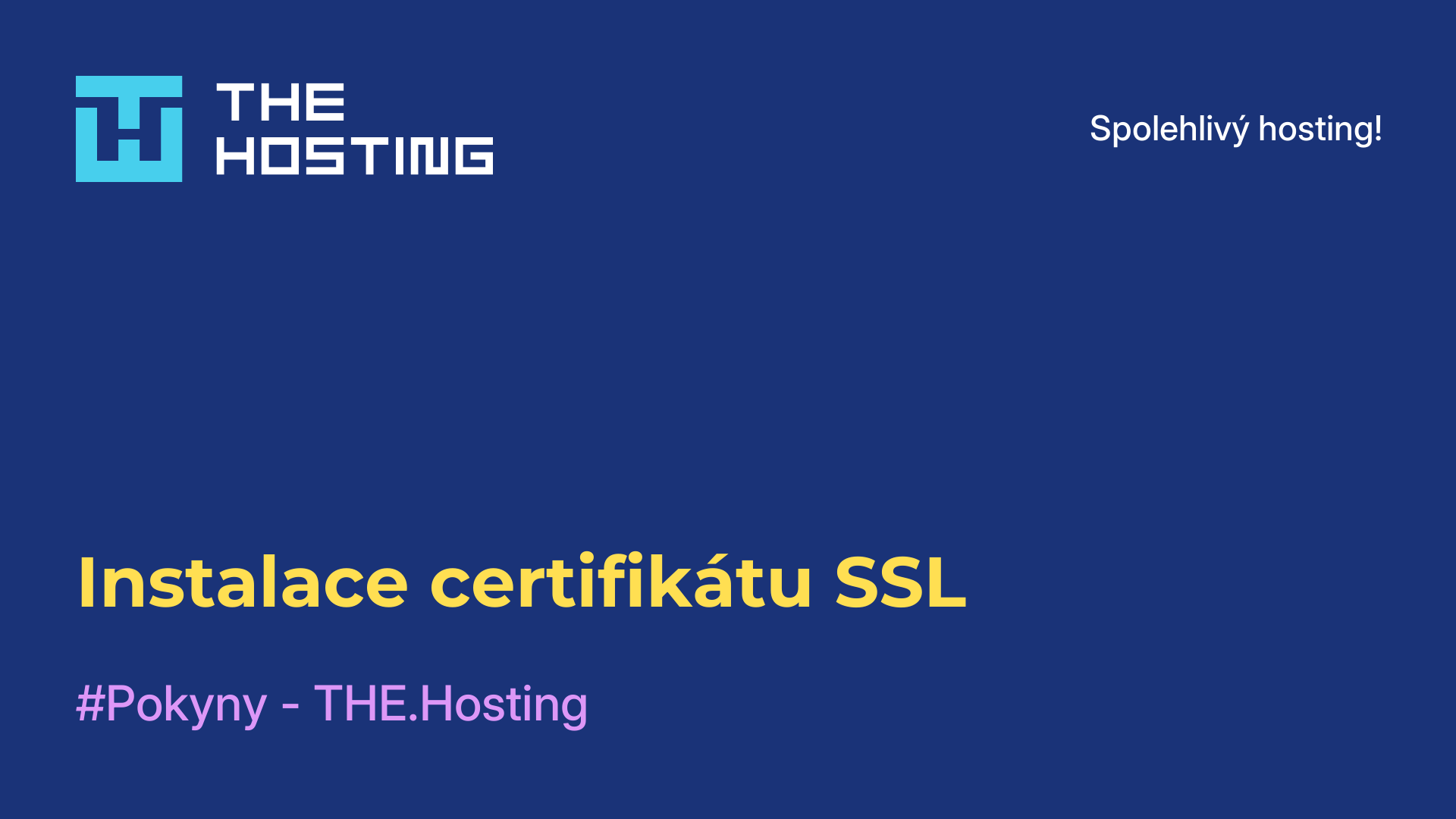 Instalace certifikátu SSL