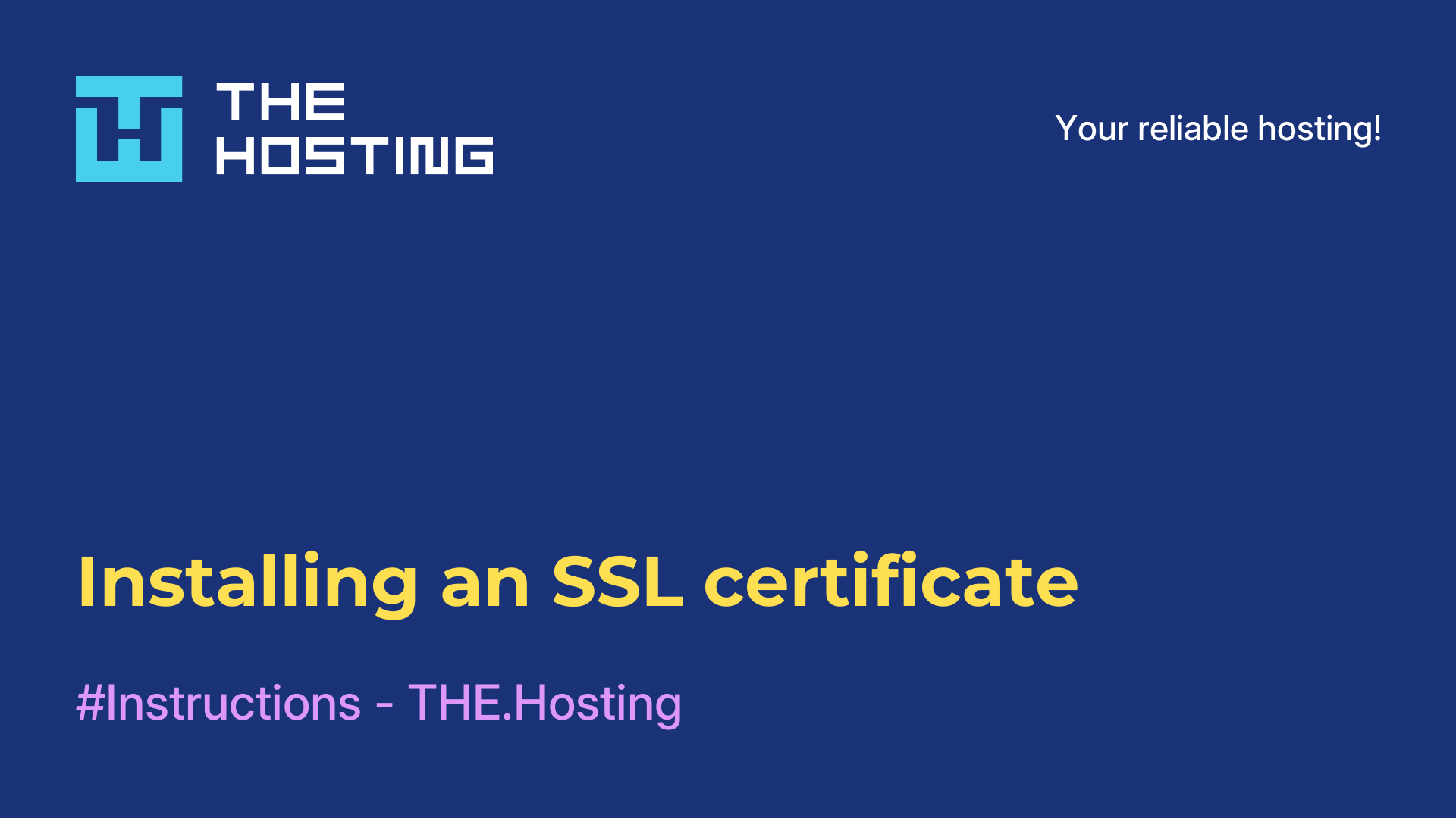 Installing an SSL certificate