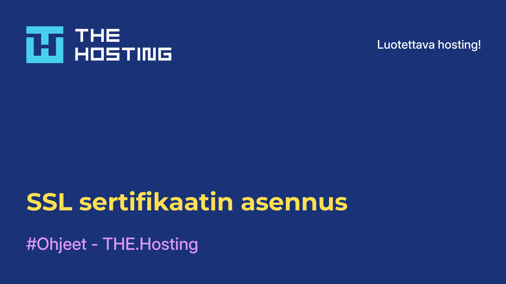 SSL-sertifikaatin asennus
