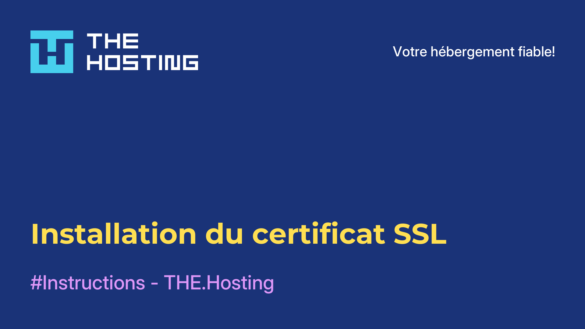 Installation du certificat SSL