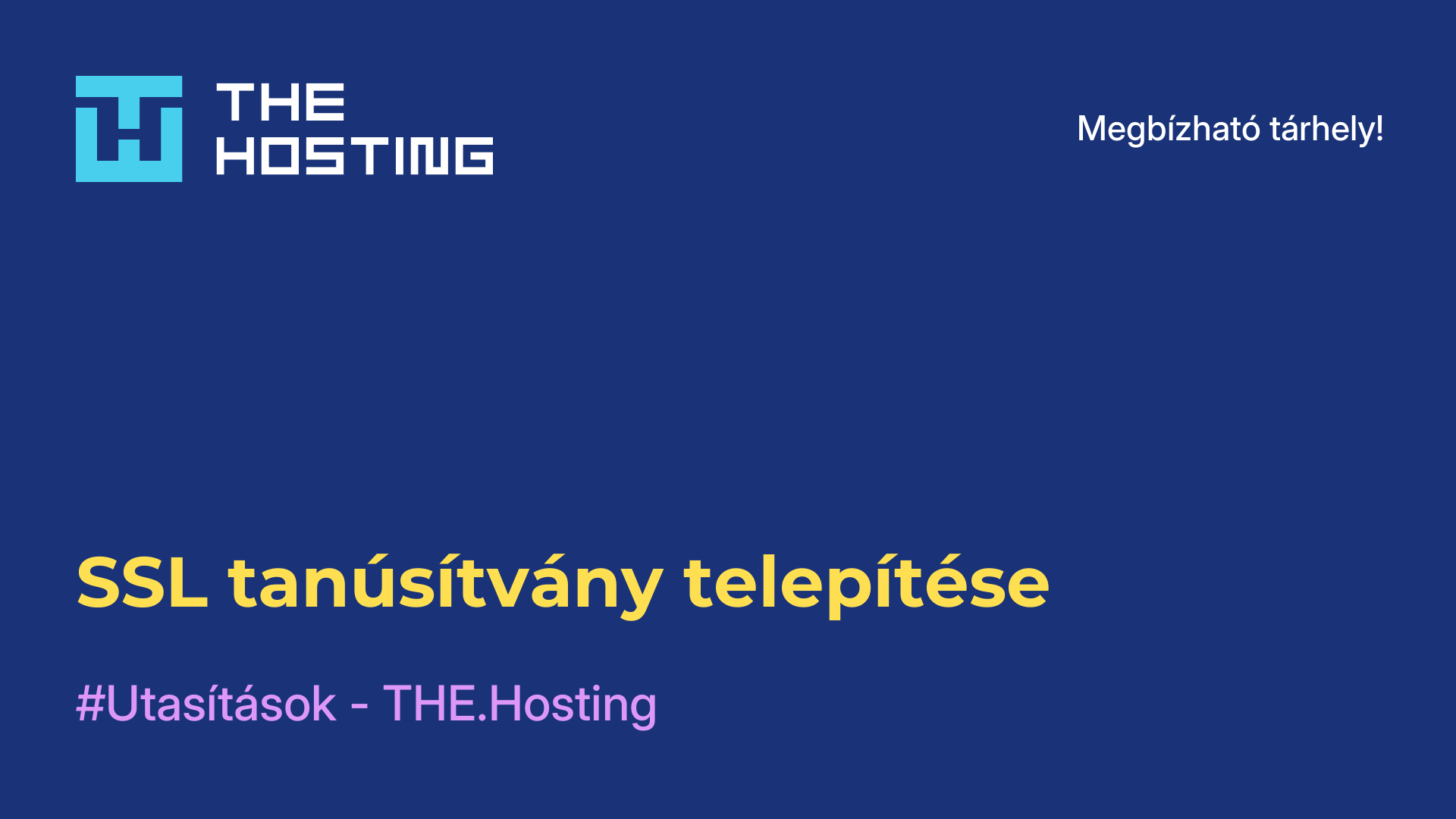 SSL tanúsítvány telepítése