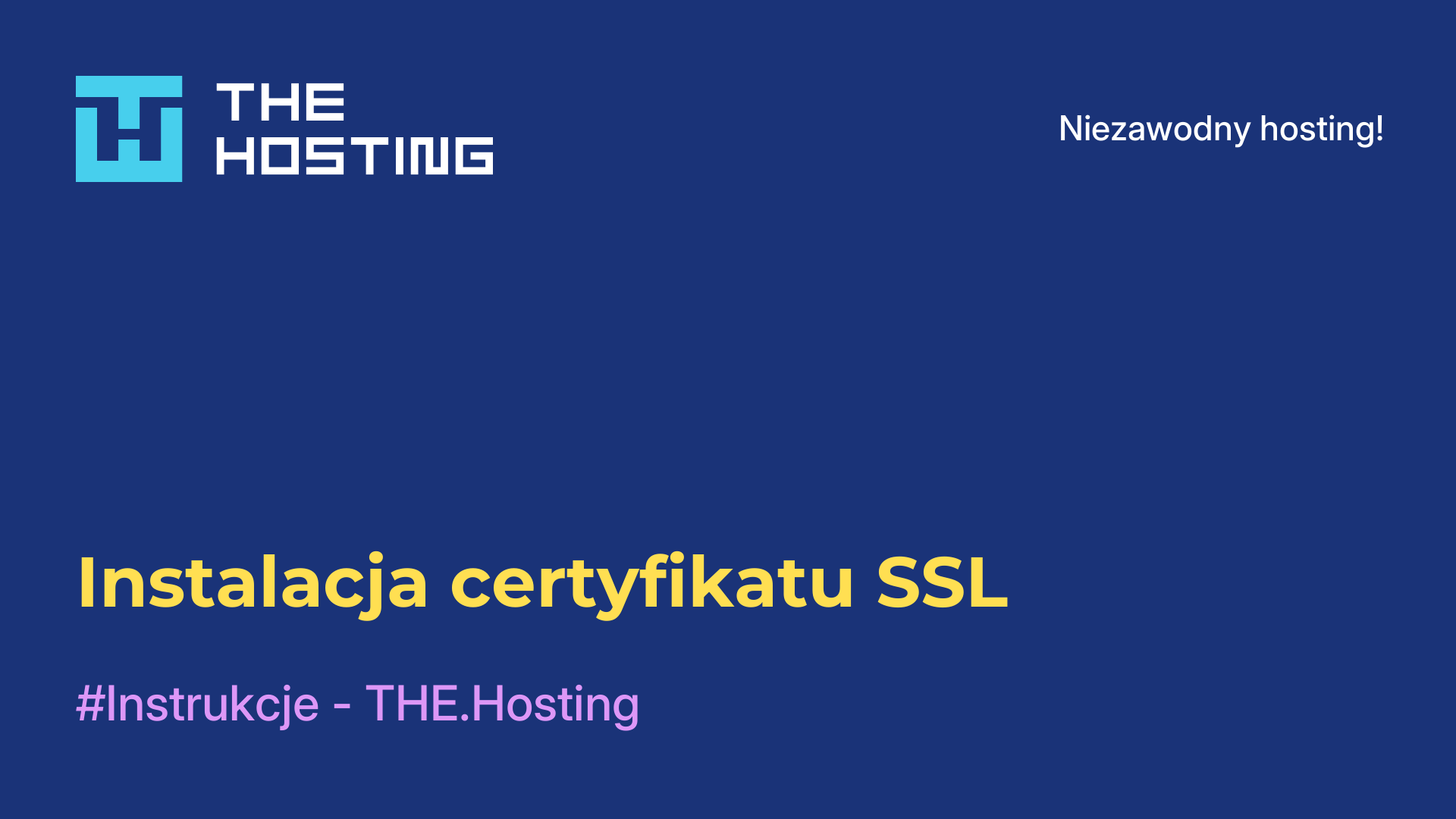 Instalacja certyfikatu SSL