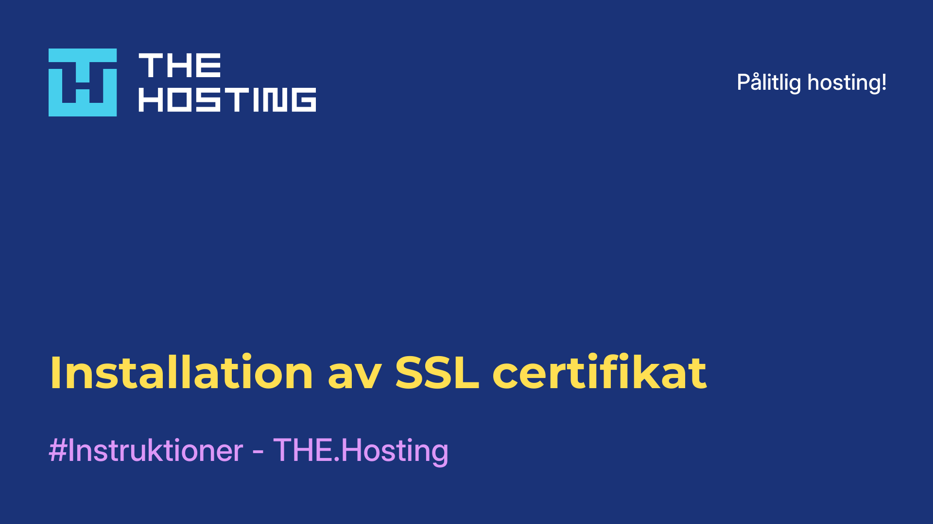 Installation av SSL-certifikat
