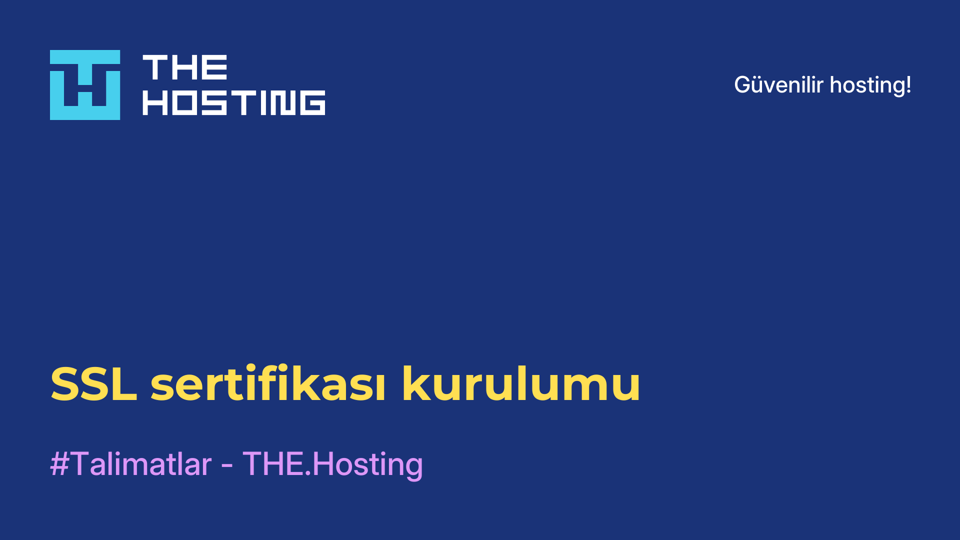SSL sertifikası kurulumu