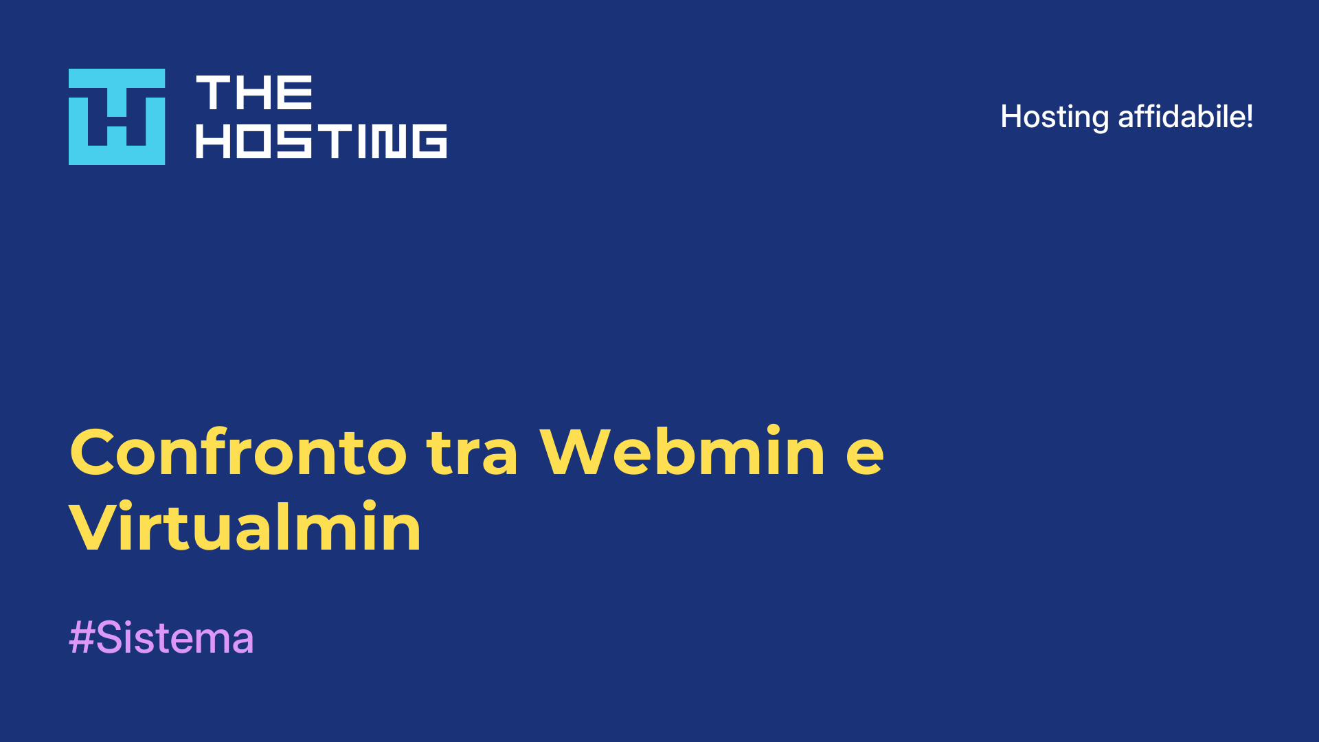 Confronto tra Webmin e Virtualmin