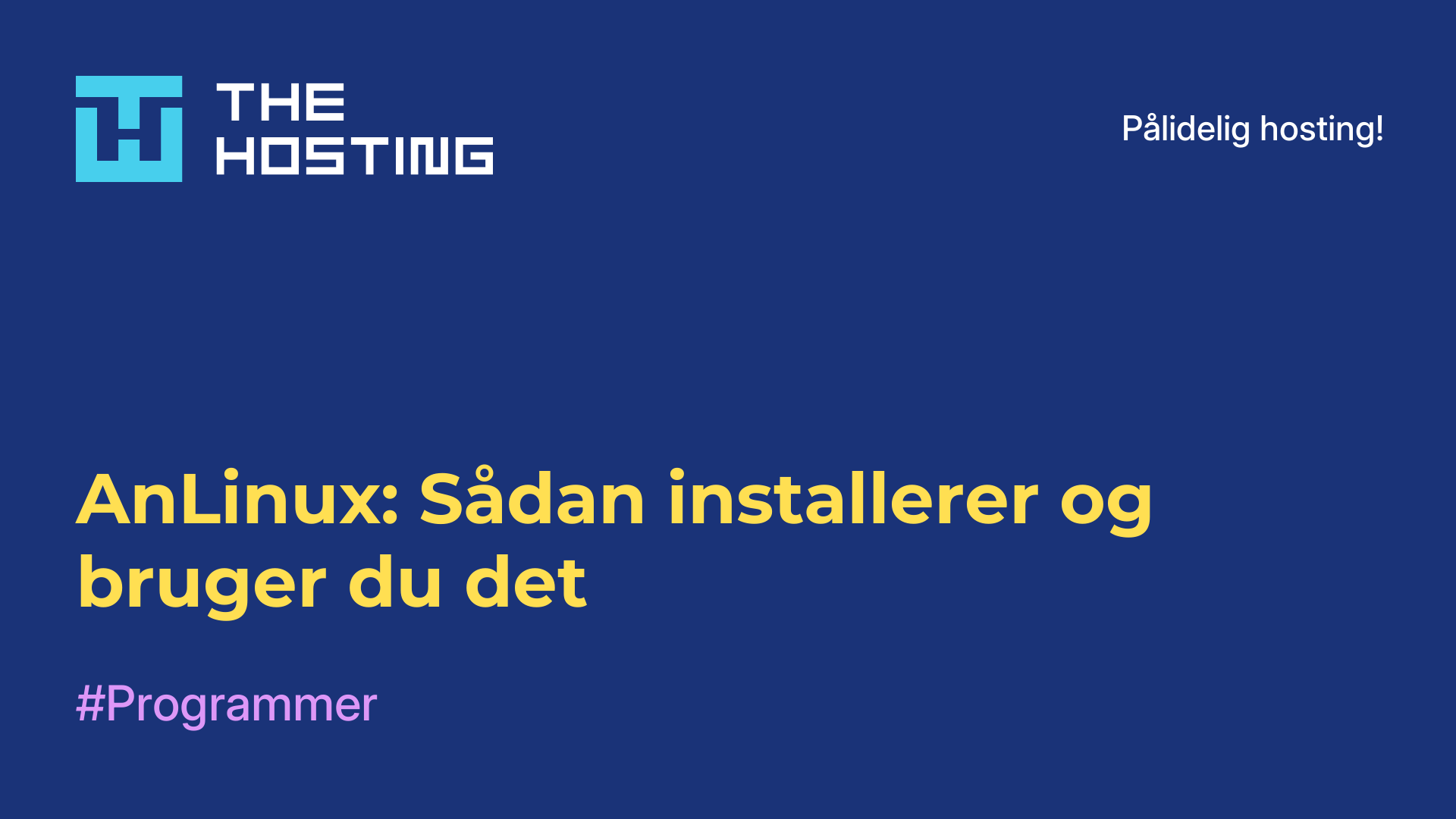 AnLinux: Sådan installerer og bruger du det