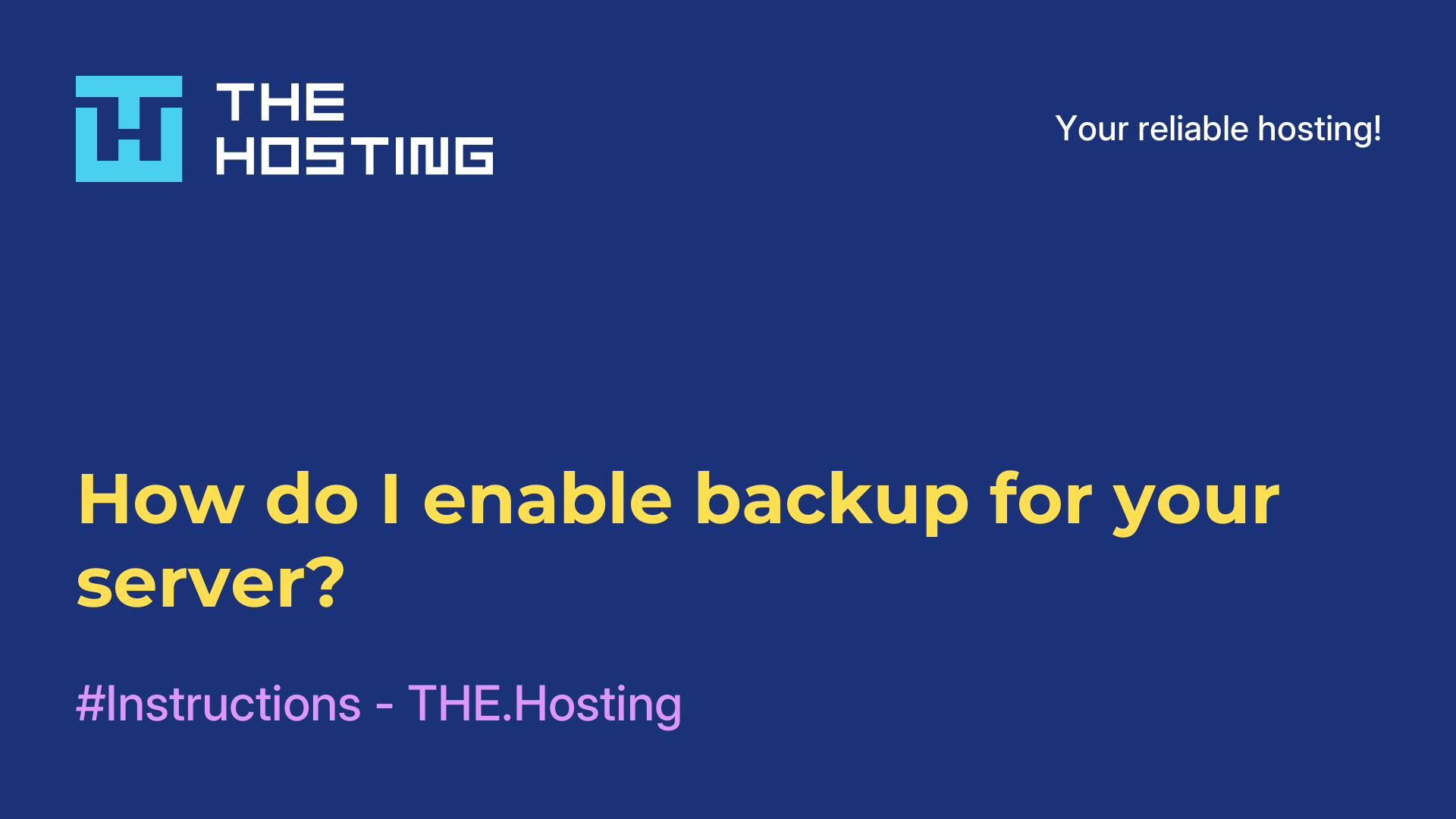 How do I enable backup for your server?