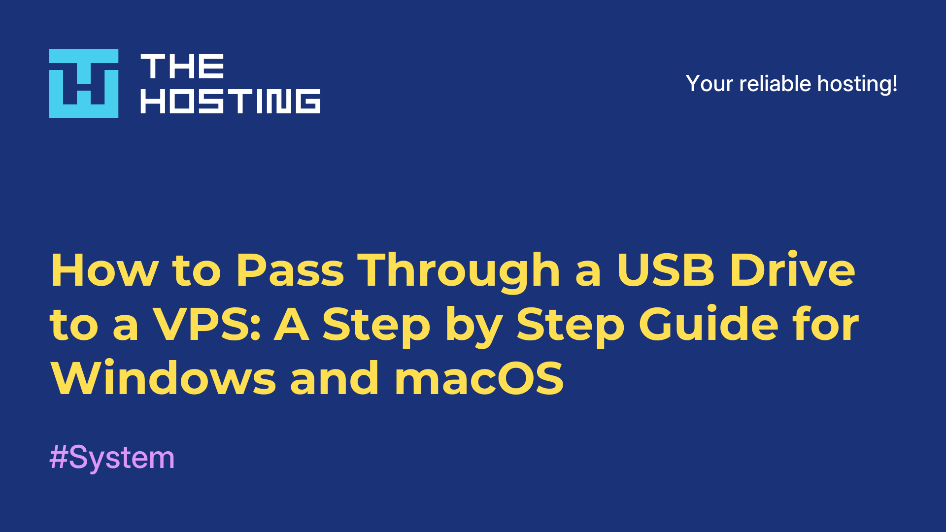 How to Pass Through a USB Drive to a VPS: A Step-by-Step Guide for Windows and macOS