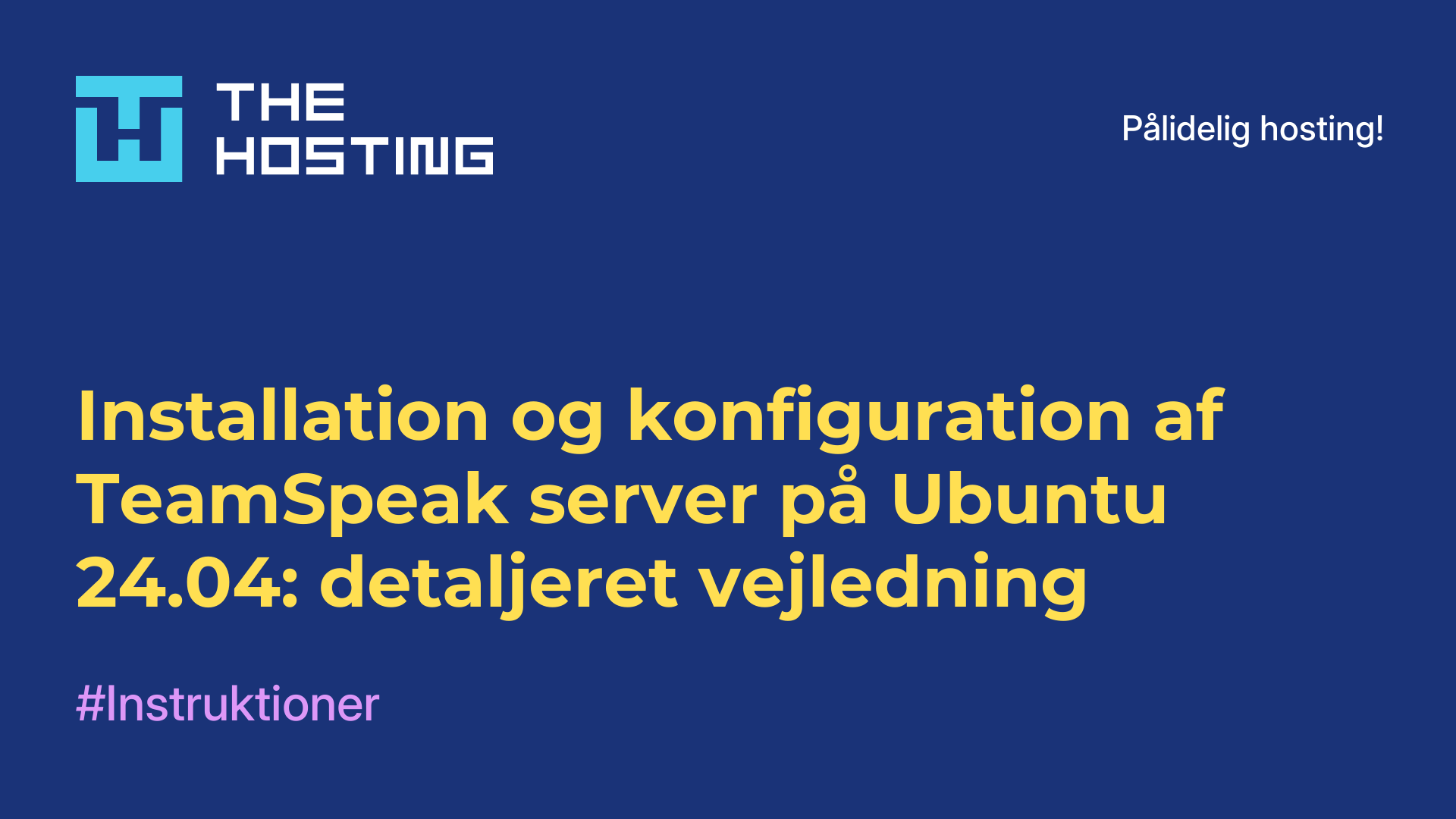 Installation og konfiguration af TeamSpeak-server på Ubuntu 24.04: detaljeret vejledning