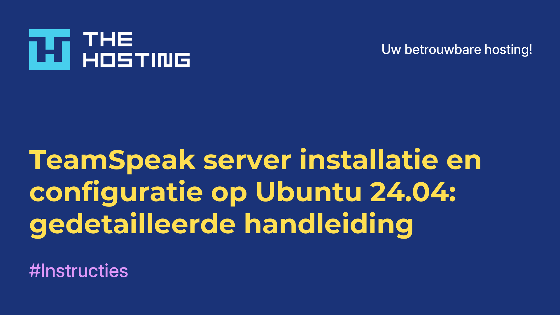 TeamSpeak server installatie en configuratie op Ubuntu 24.04: gedetailleerde handleiding