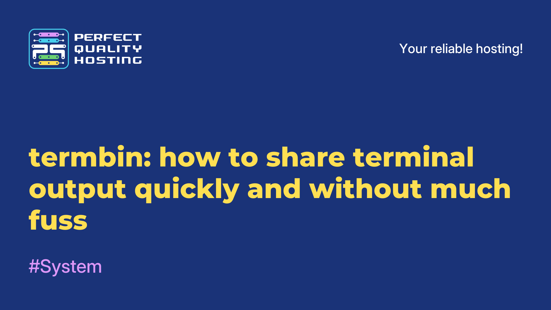termbin: how to share terminal output quickly and without much fuss