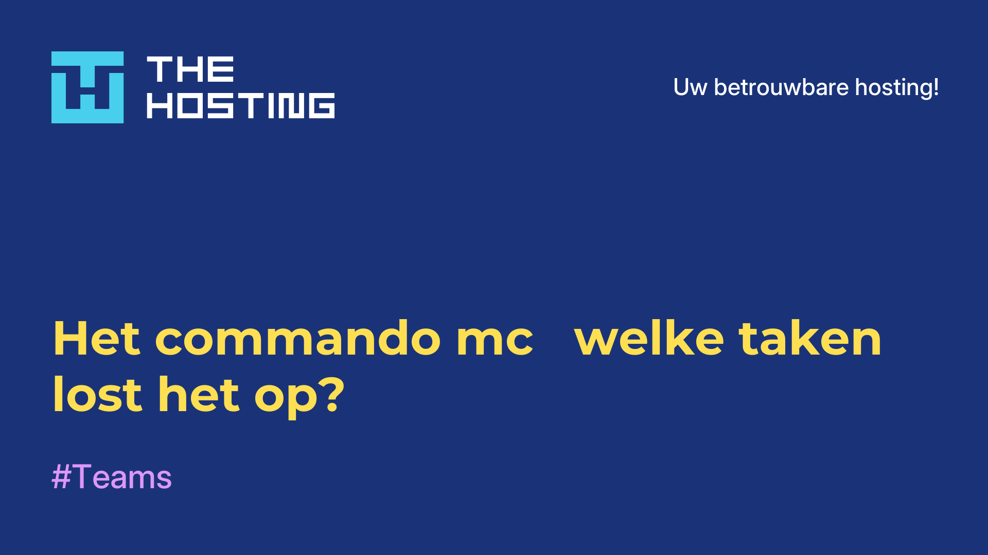Het commando mc - welke taken lost het op?