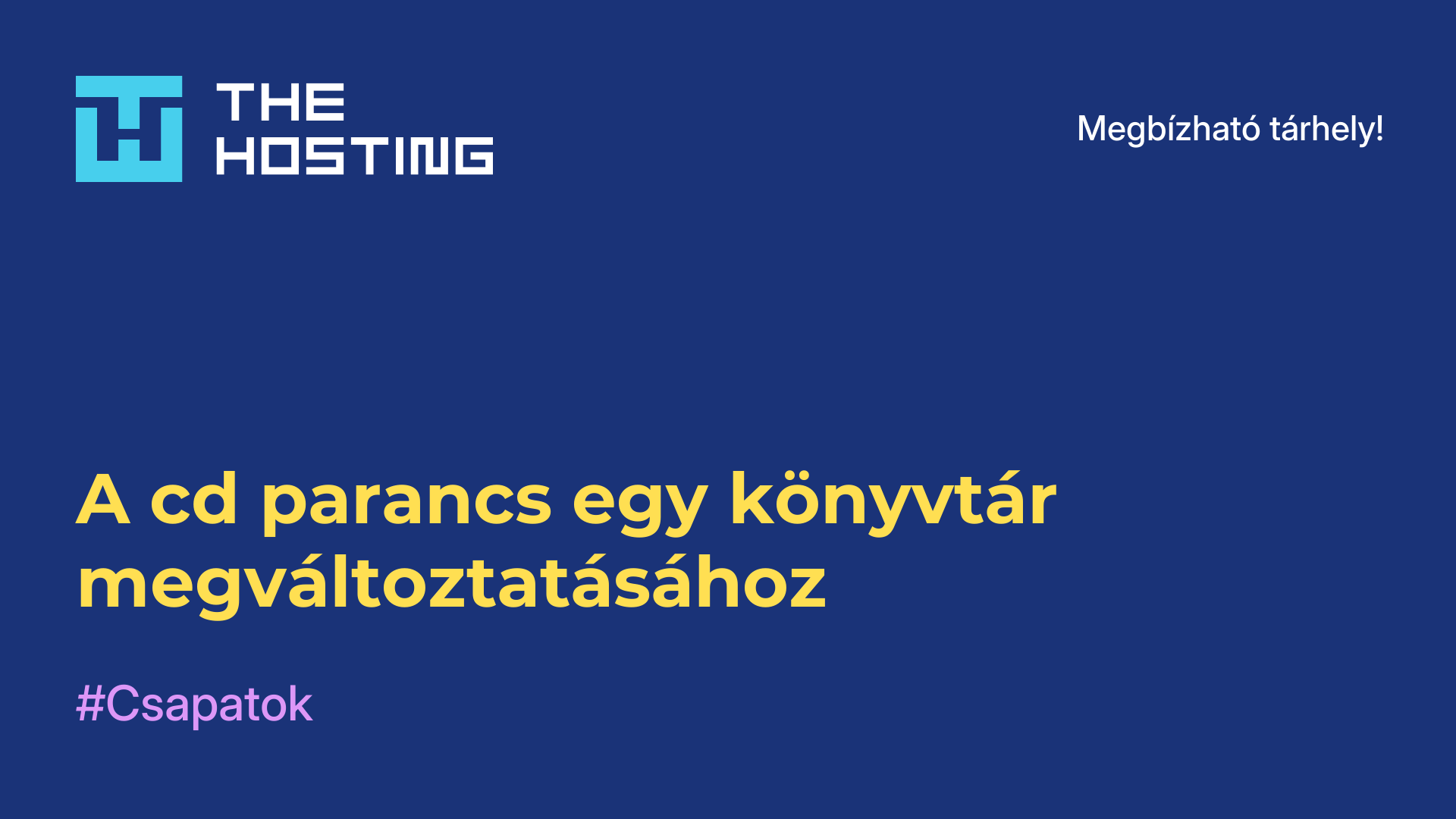 A cd parancs egy könyvtár megváltoztatásához