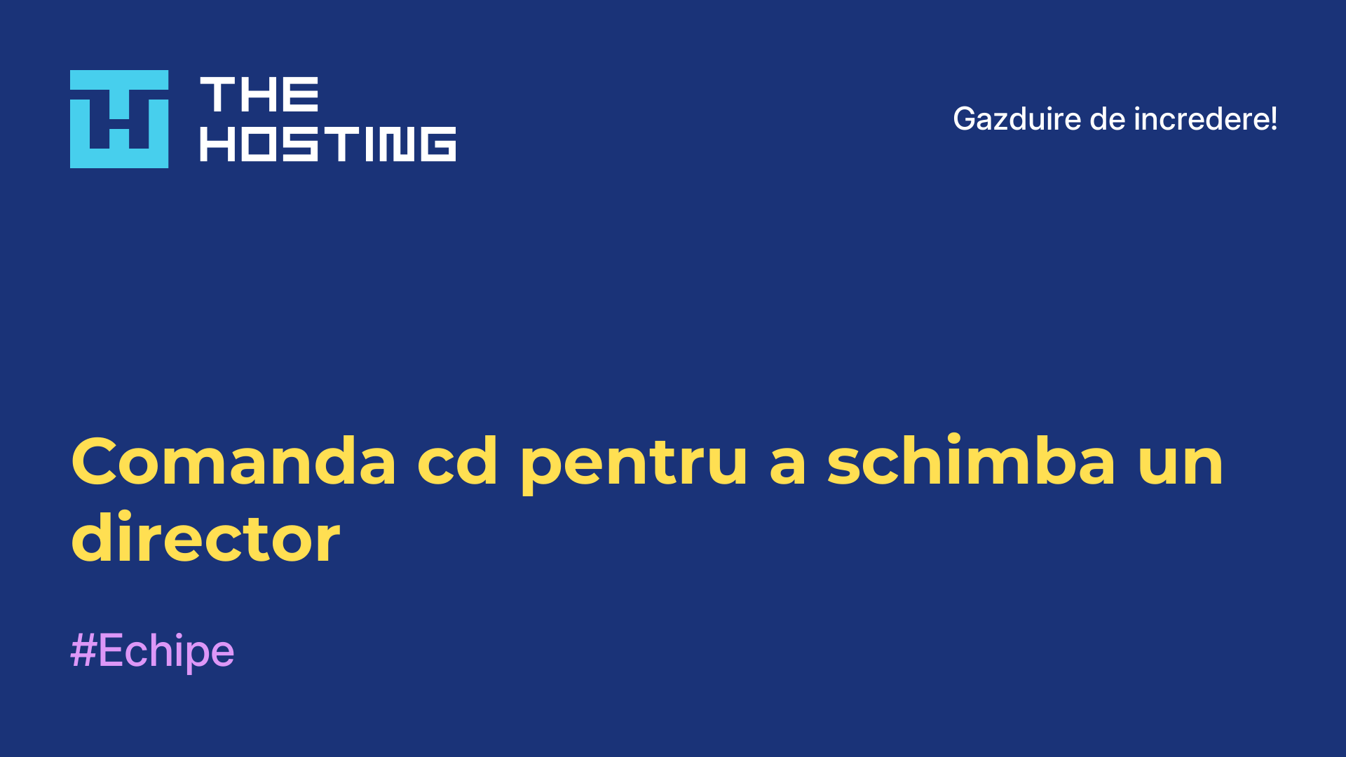 Comanda cd pentru a schimba un director