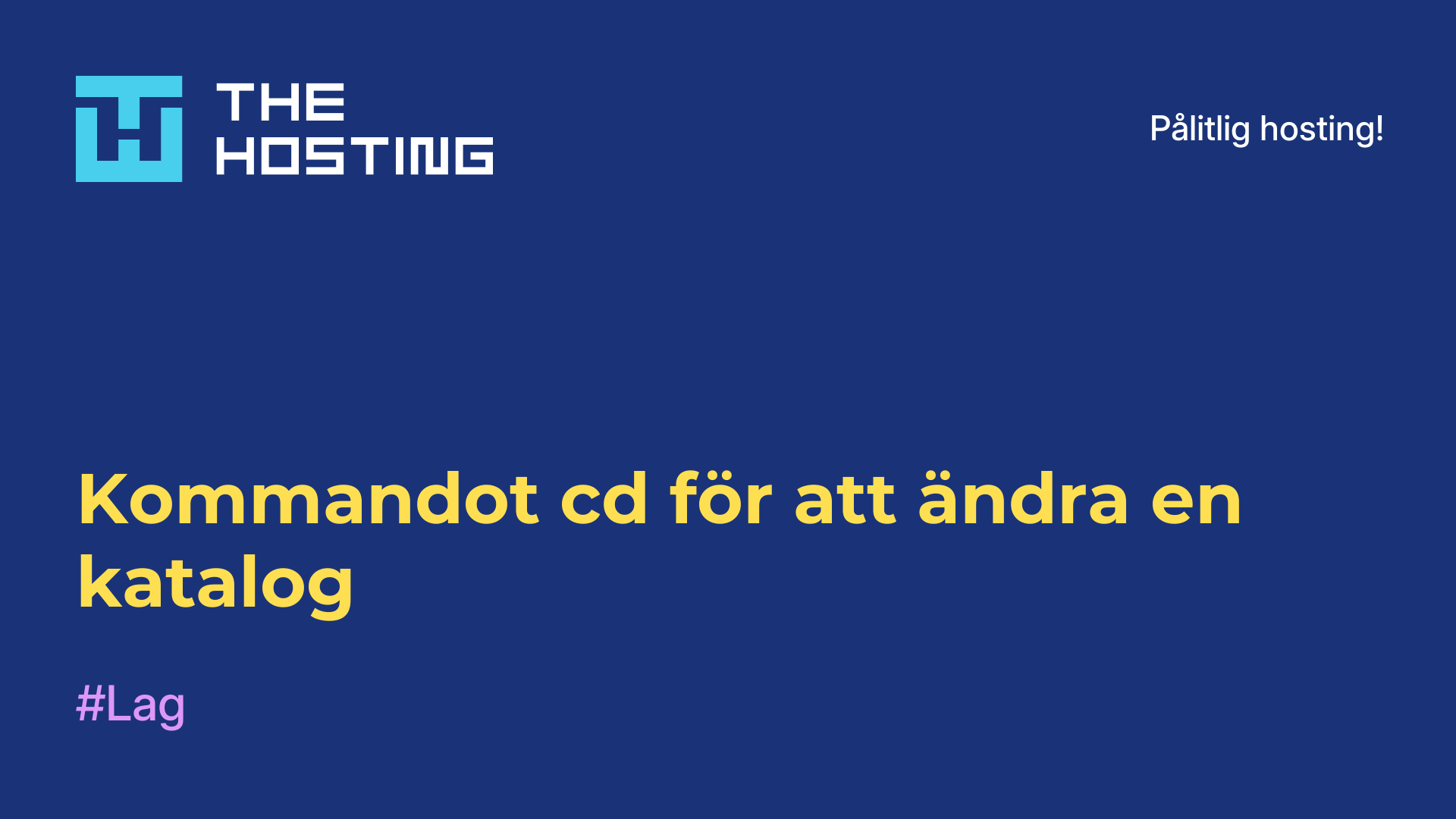 Kommandot cd för att ändra en katalog