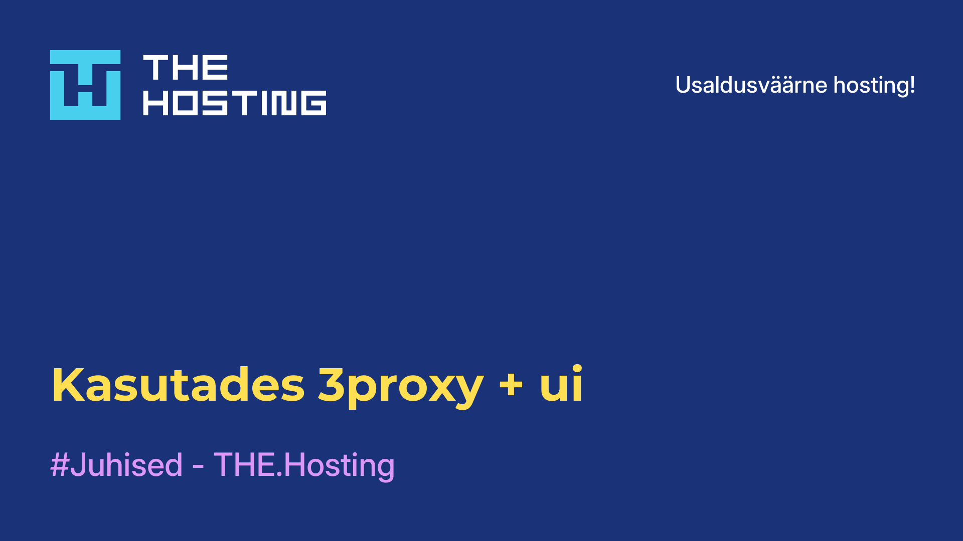 Kasutades 3proxy + ui