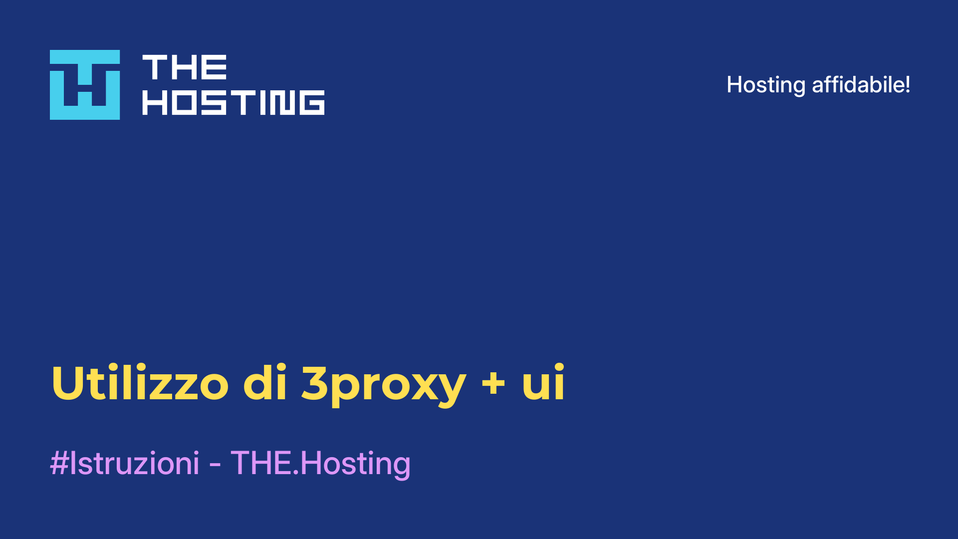 Utilizzo di 3proxy + ui