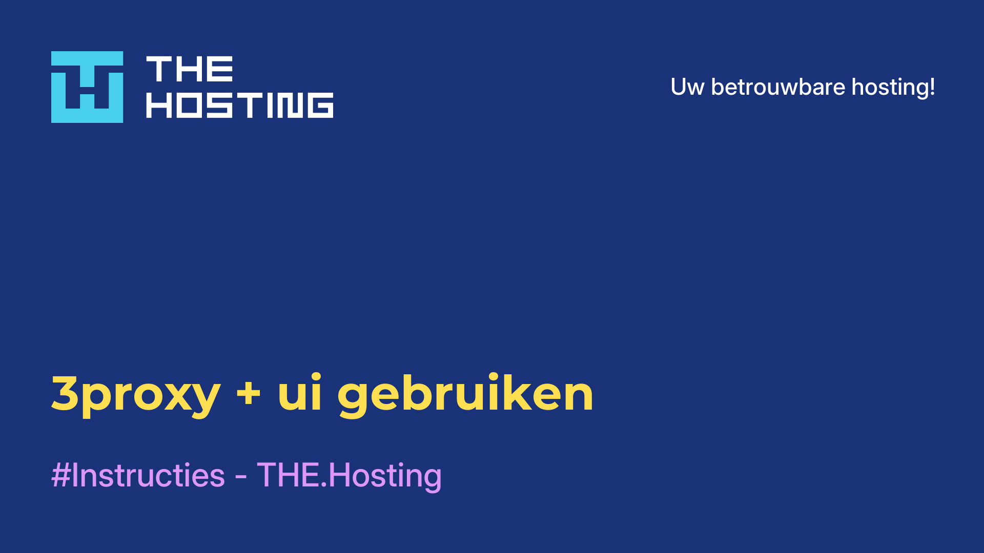 3proxy + ui gebruiken
